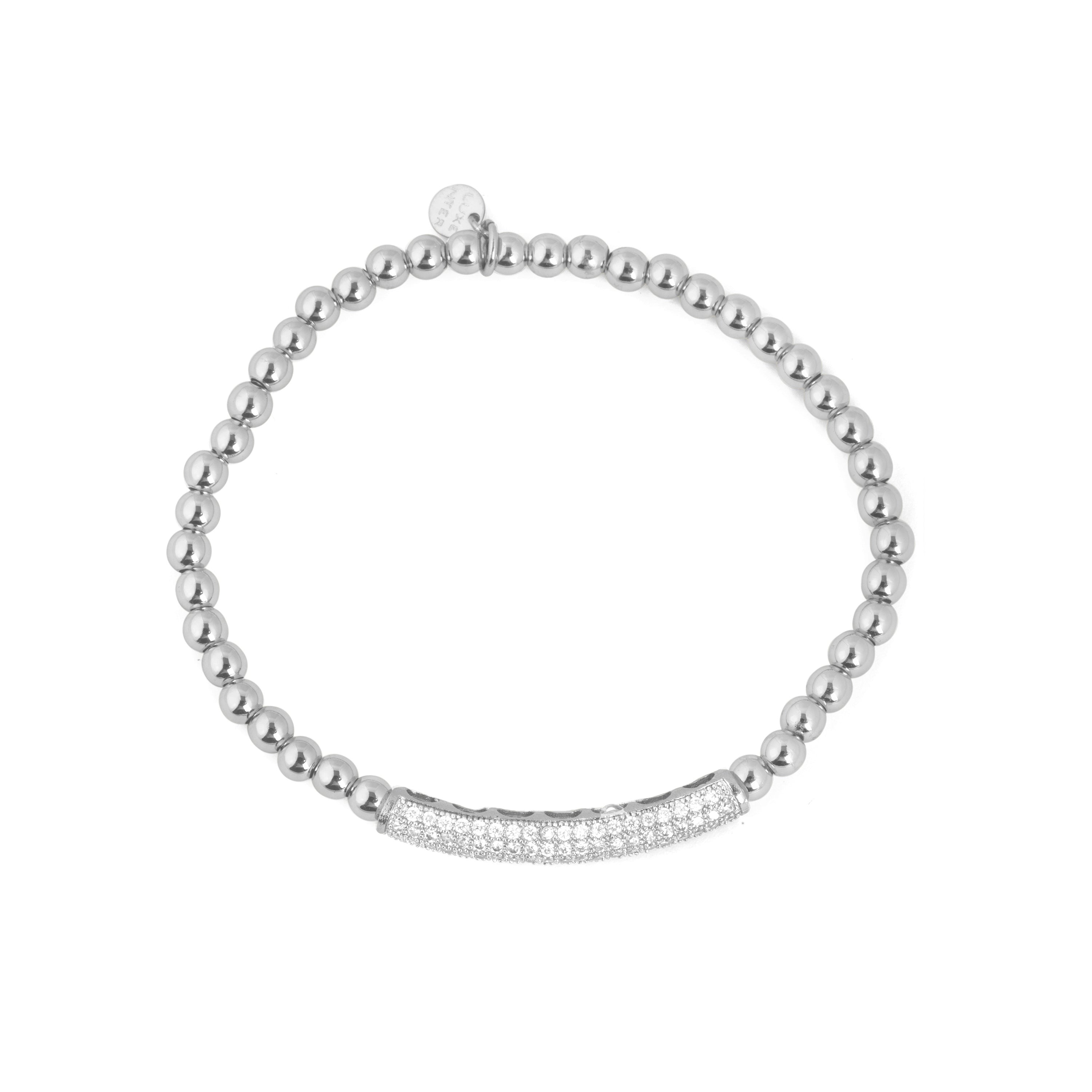 Pulsera de Plata de Ley 925 y Circonita Brillante acabado en rodio - Basfri