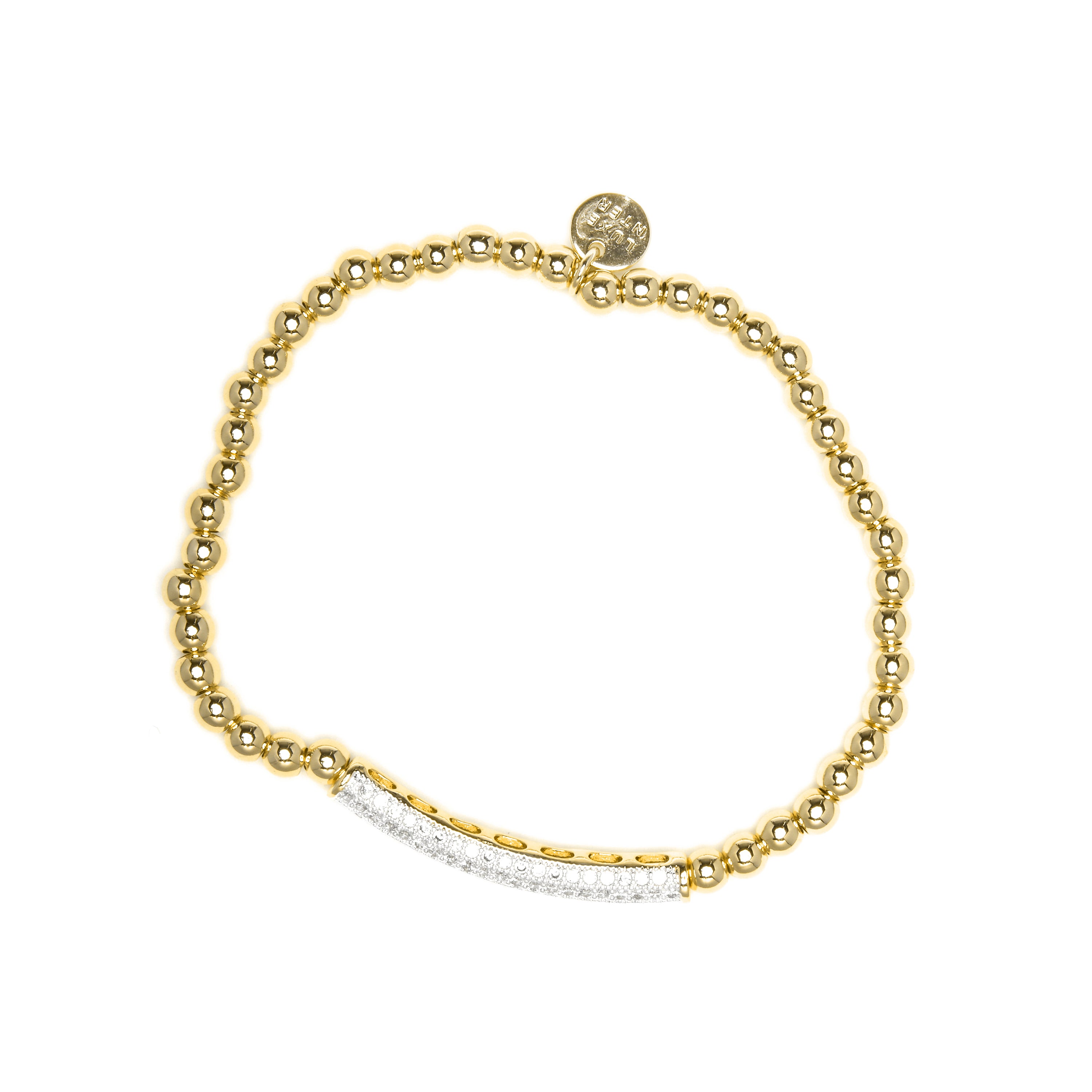Pulsera de Plata de Ley 925 y Circonita Brillante acabado en oro amarillo 18k - Basfri