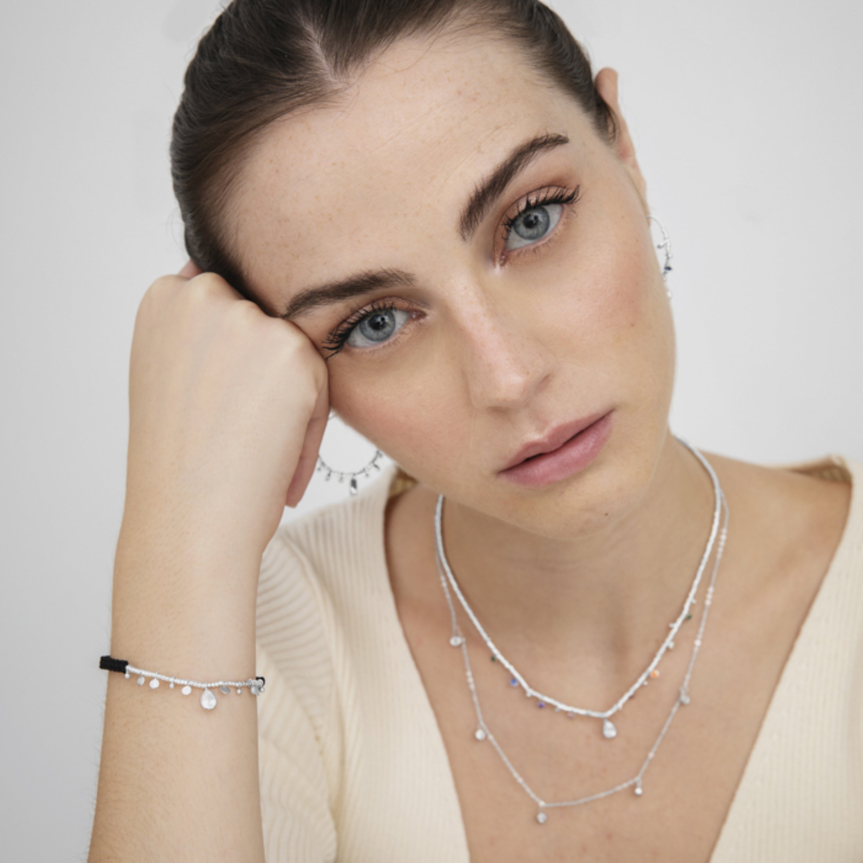 Pulsera de Plata de Ley 925 con Circonita Brillante acabada en rodio - Erlah