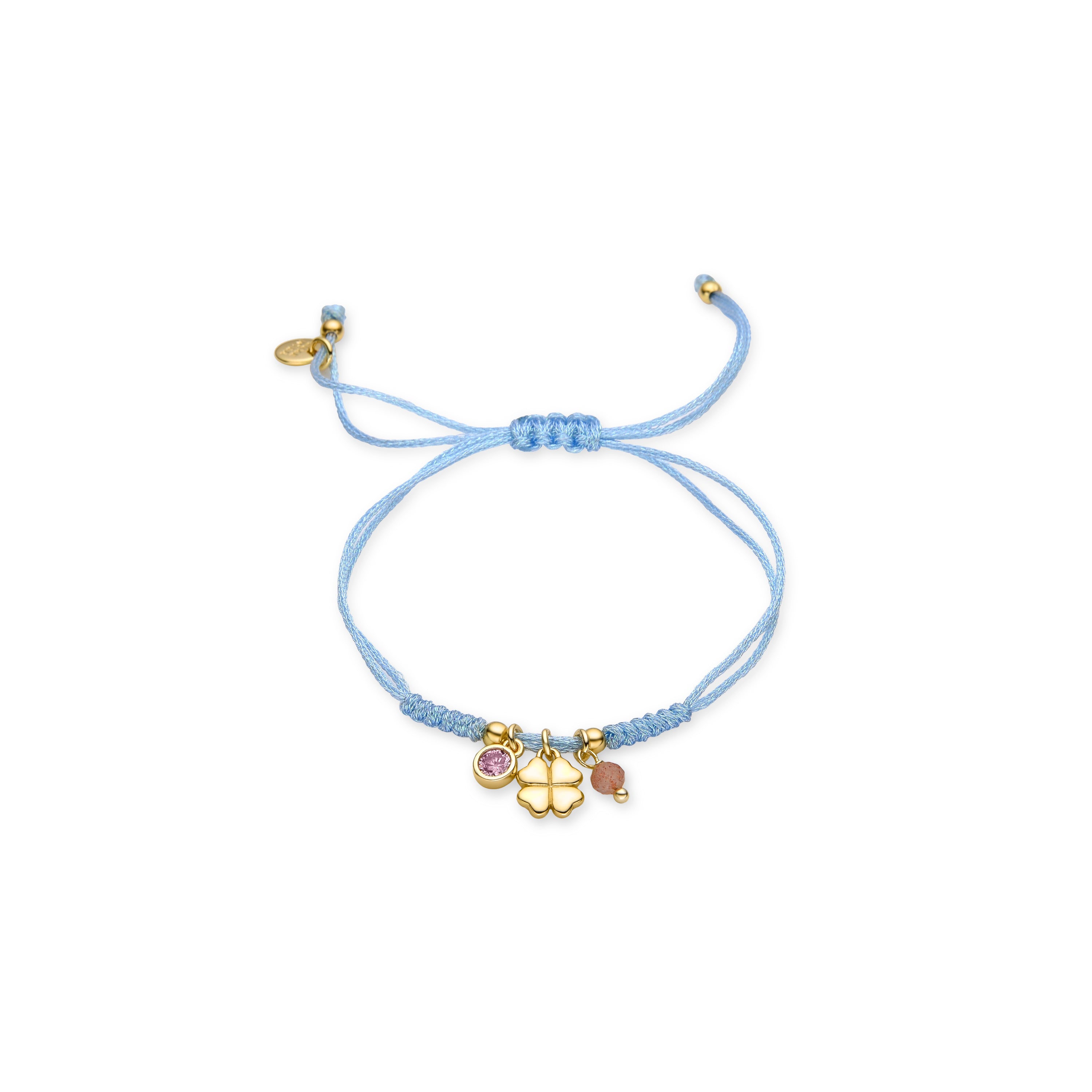 Pulsera de Plata de Ley 925 con Circonita Rosa acabada en oro amarillo 18K - Douala