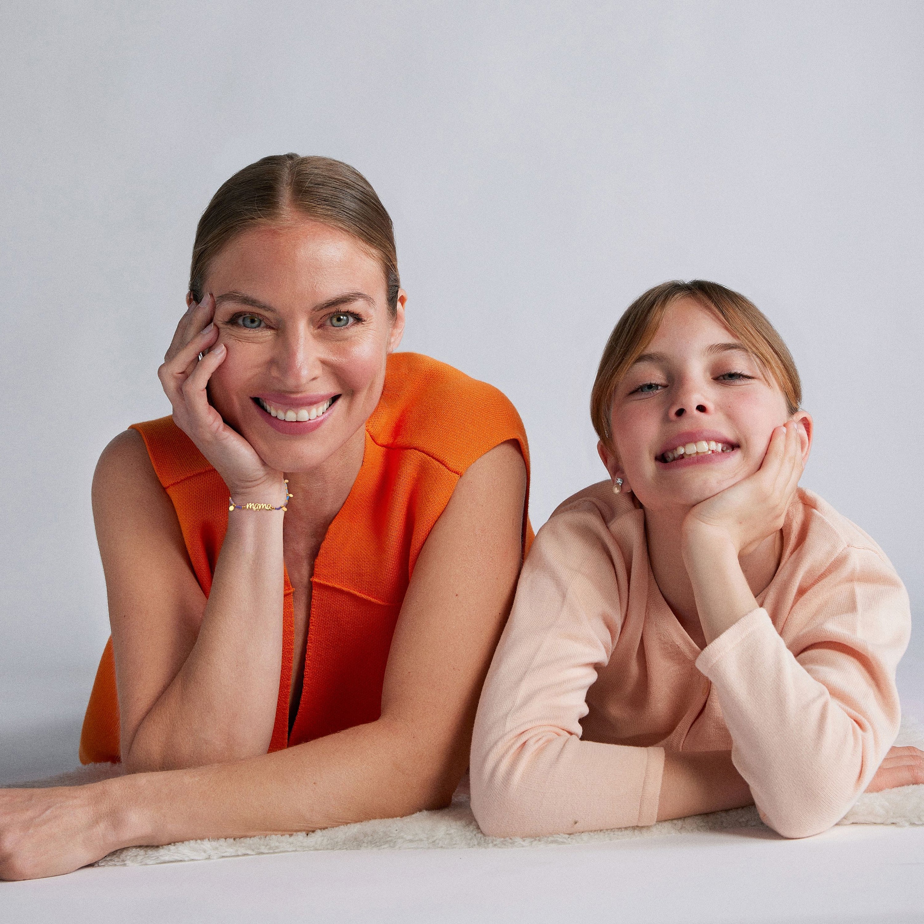 Pulsera de Plata de Ley 925 y Cristal Multicolor acabada en oro amarillo de 18k - Mama