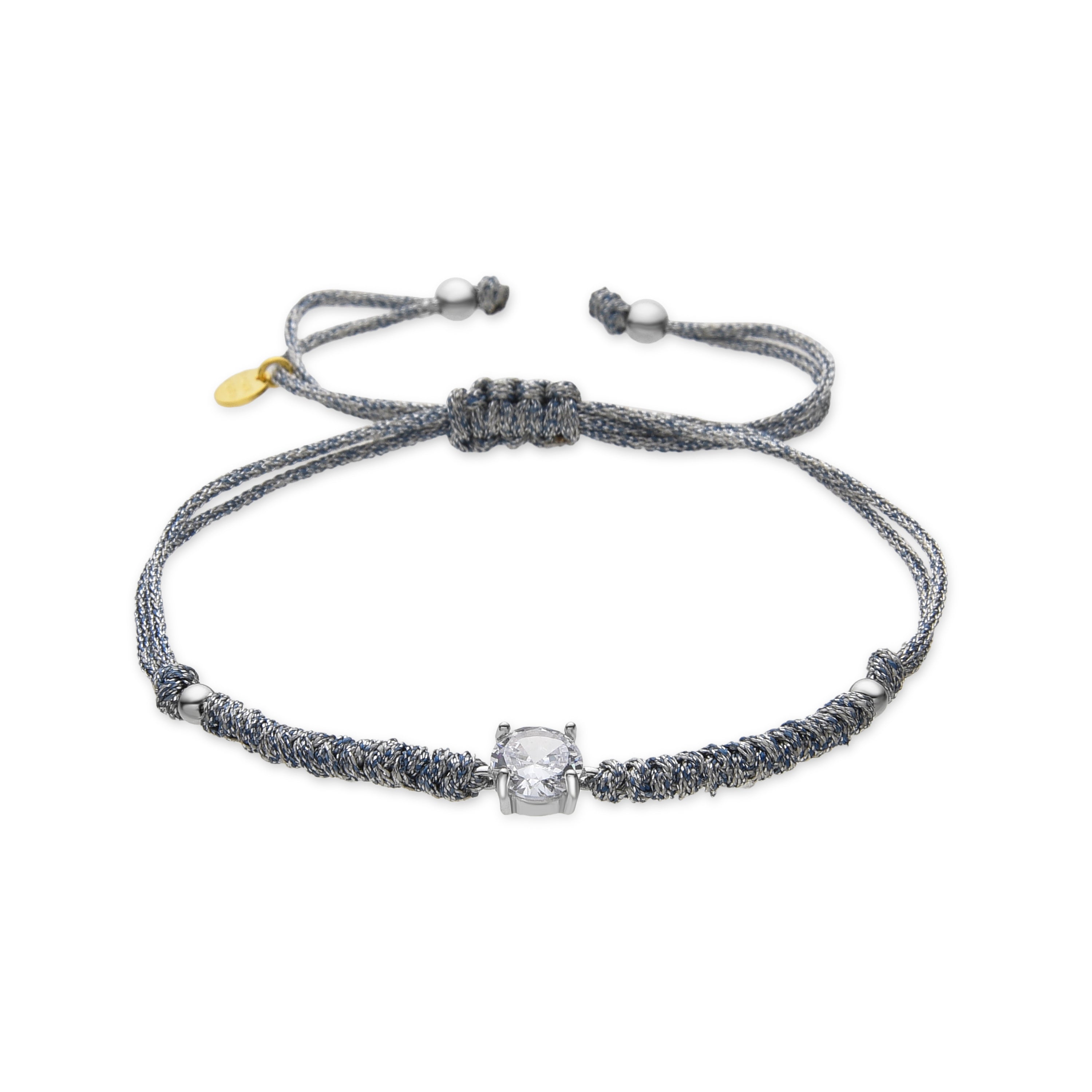 Bracciale in Argento Sterling 925 e Zirconia Brillante con finitura rodiata - Akma