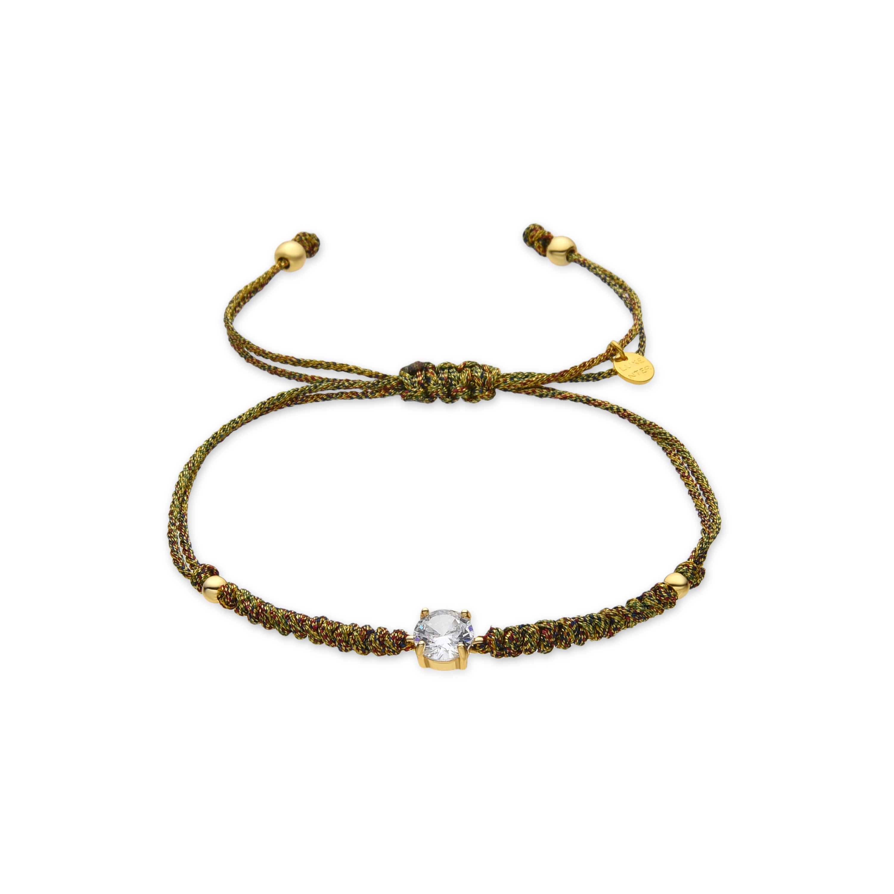 Bracciale in Argento Sterling 925 e Zirconia Brillante con finitura in oro giallo 18k - Akma