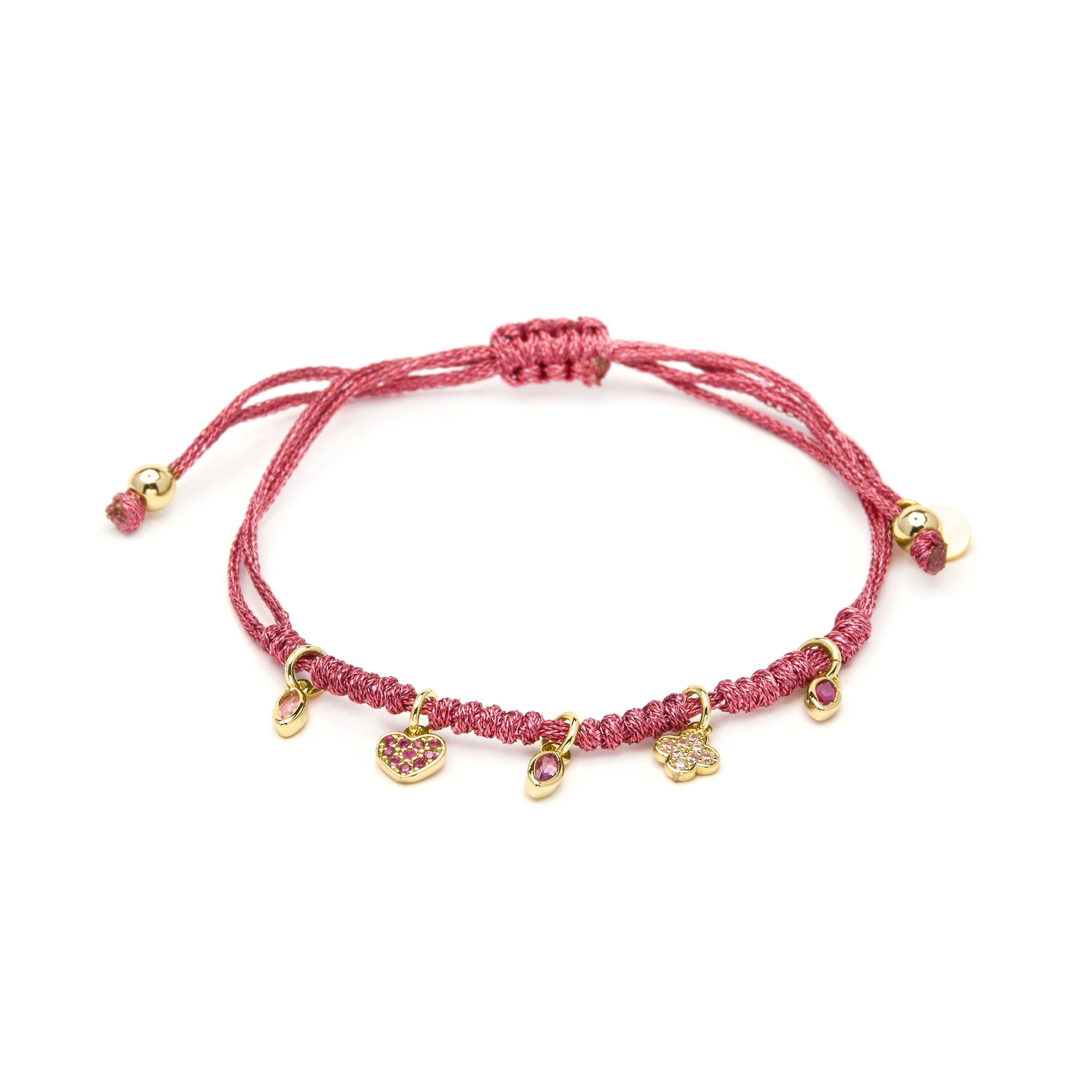 Pulsera de Plata de Ley 925 y Circonita Multicolor acabado en oro amarillo 18k - Dahu