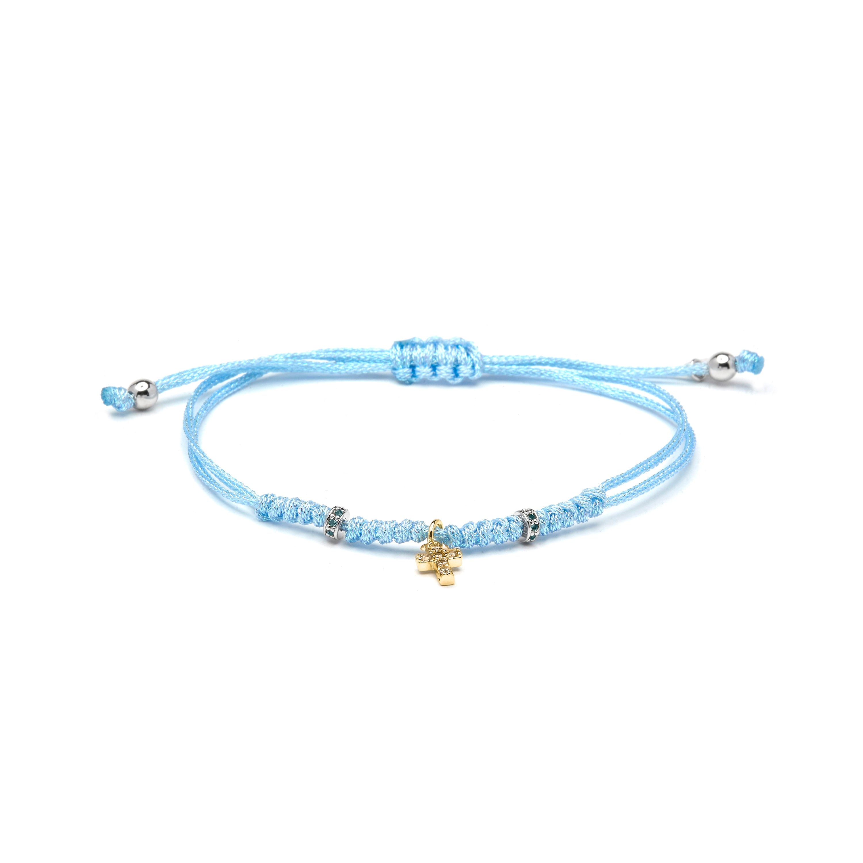 Pulsera de Plata de Ley 925 y Circonita Multicolor acabado en oro amarillo 18k - Modry