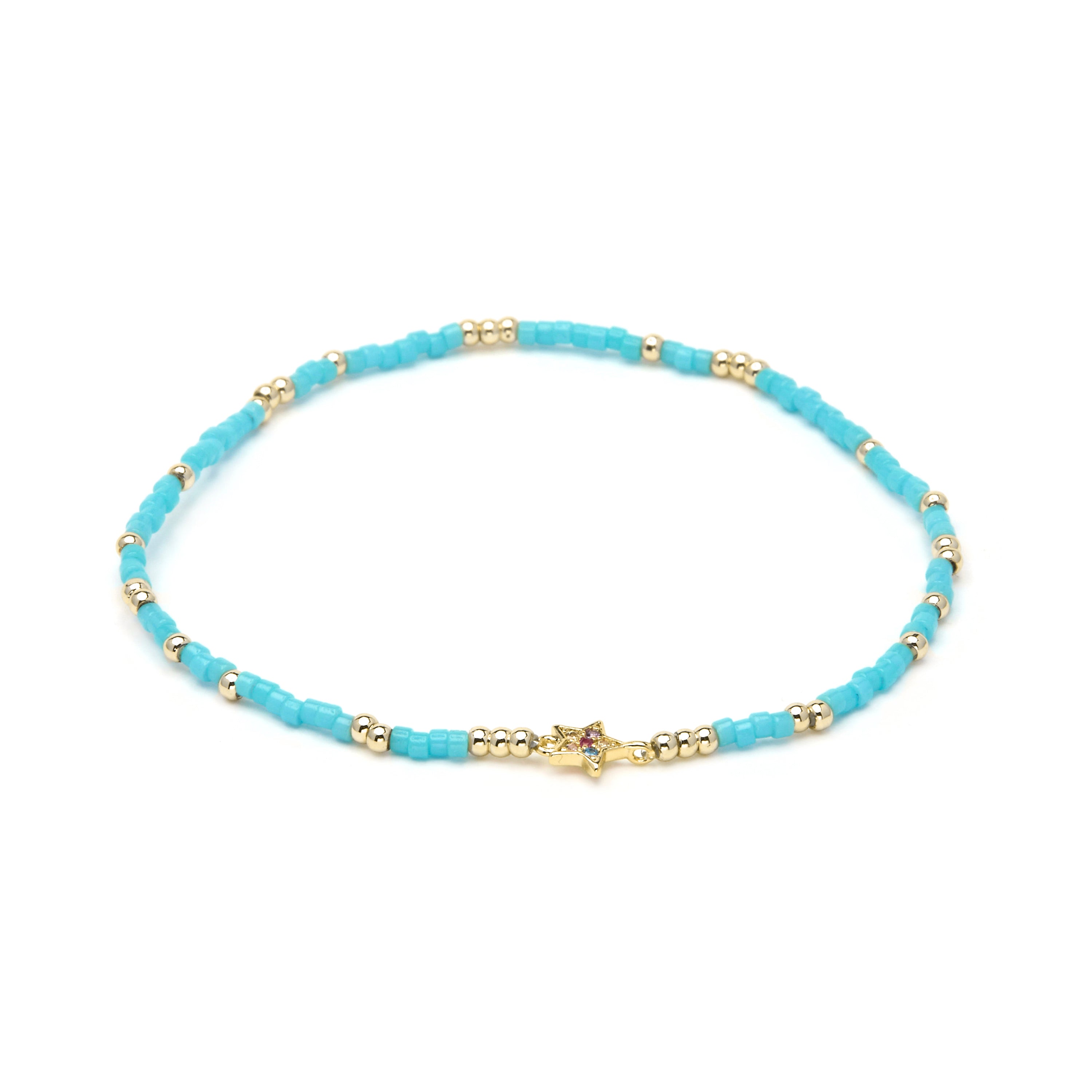 Pulsera de Plata de Ley 925 y Circonita Multicolor acabado en oro amarillo 18k - Lalo