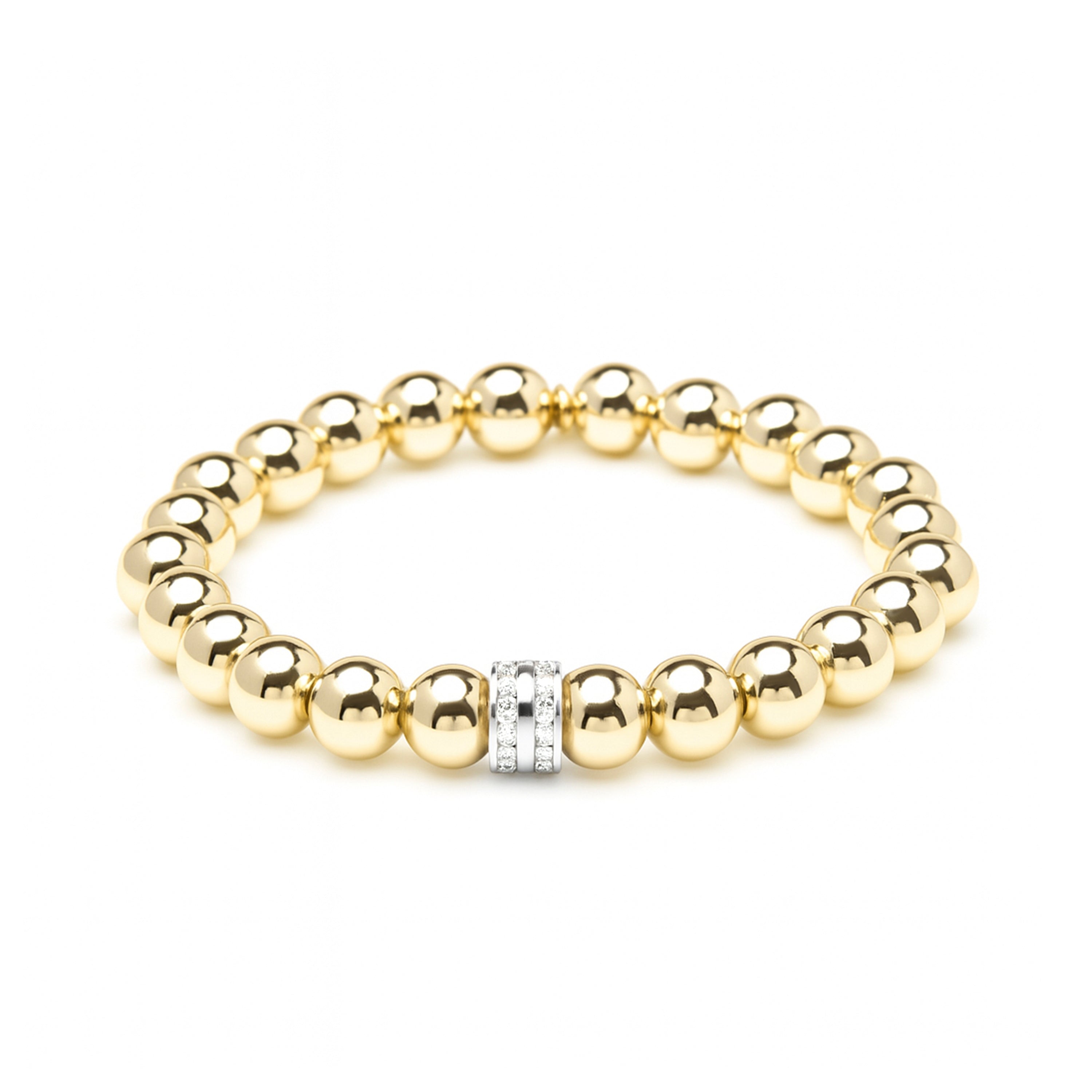 Pulsera de Plata de Ley 925 y Circonita Brillante acabado en oro amarillo 18k - Lotine