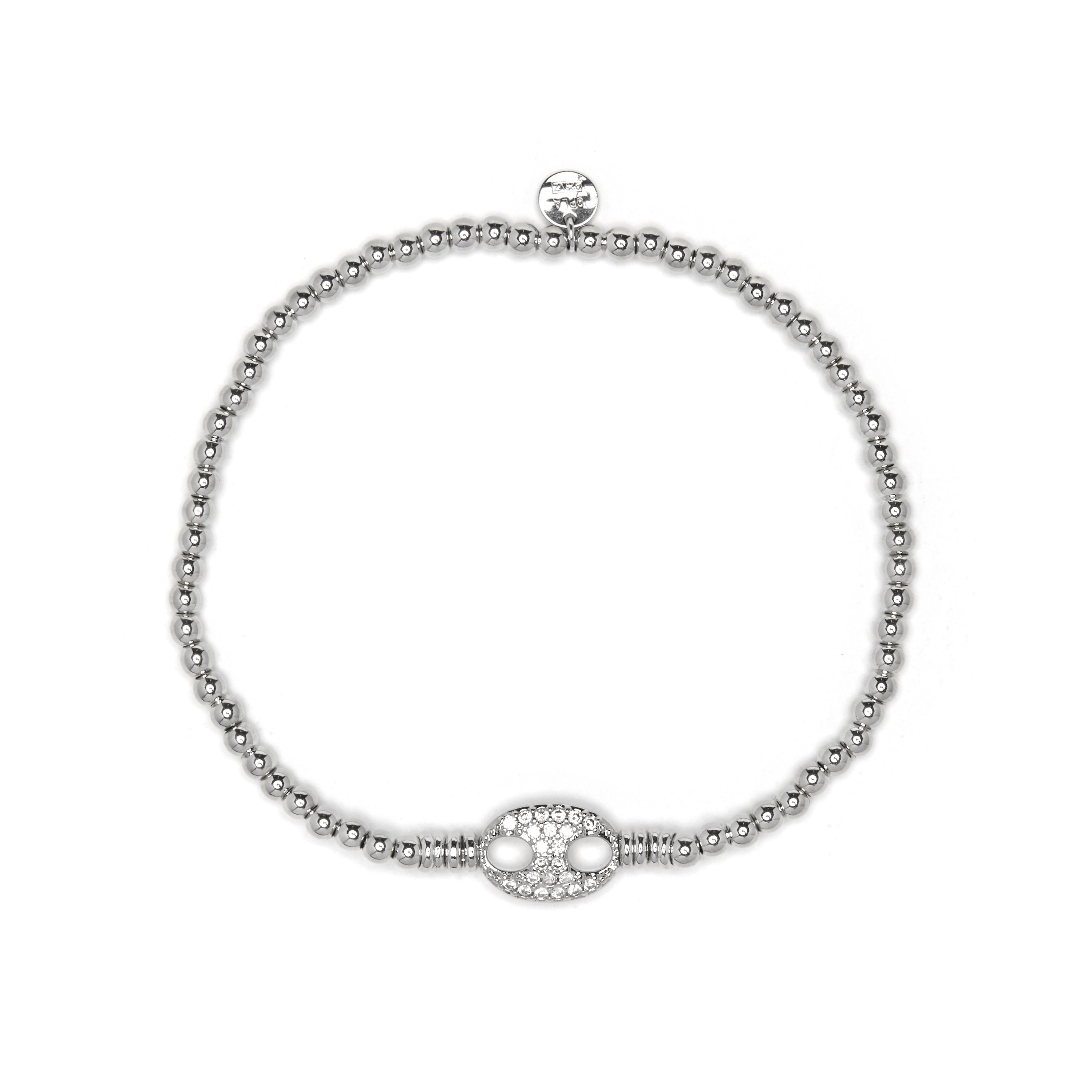 Pulsera de Plata de Ley 925 y Turmalina Multicolor acabado en rodio - Raus