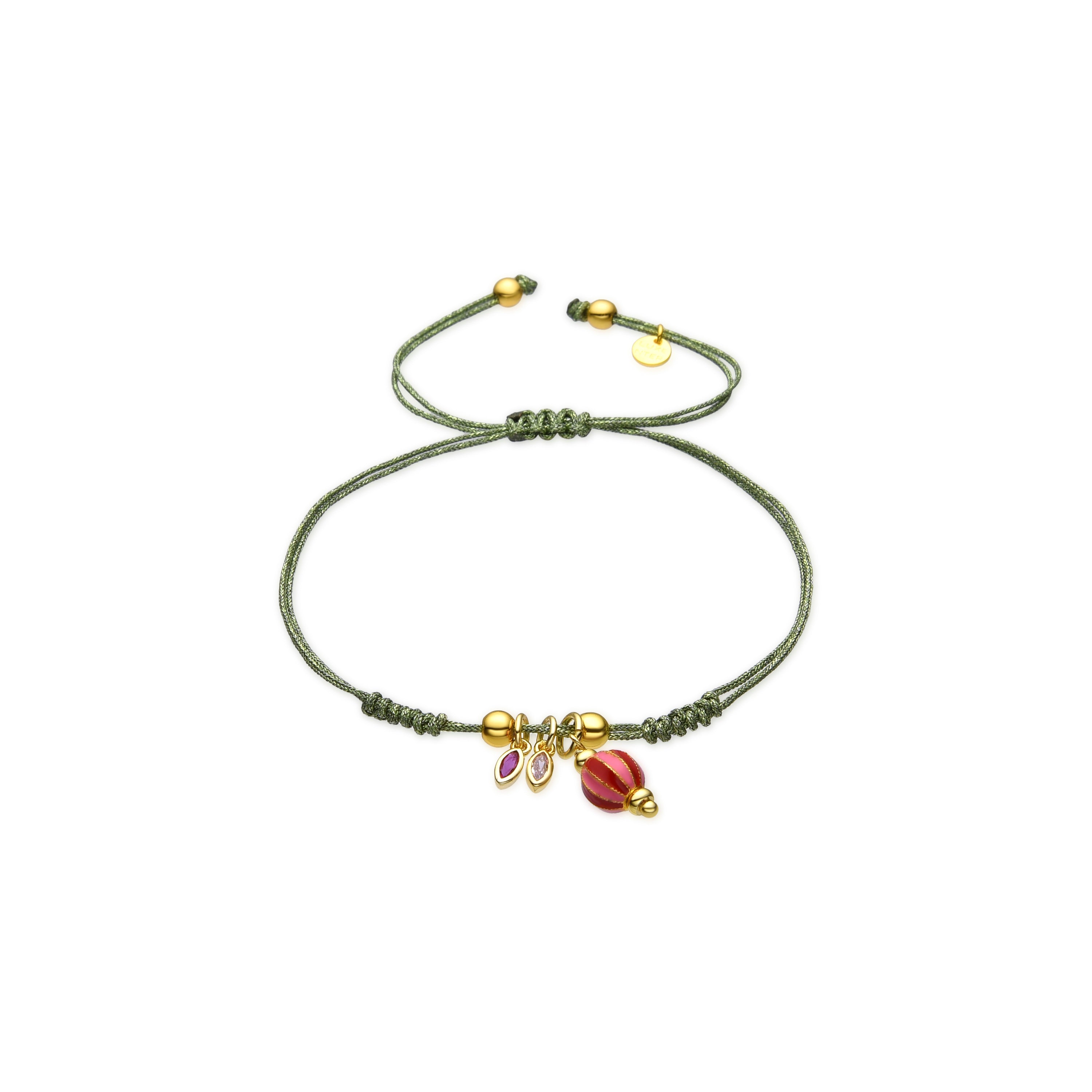 Pulsera de Plata de Ley 925 y Lacado Rosa acabado oro amarillo de 18k - Towi