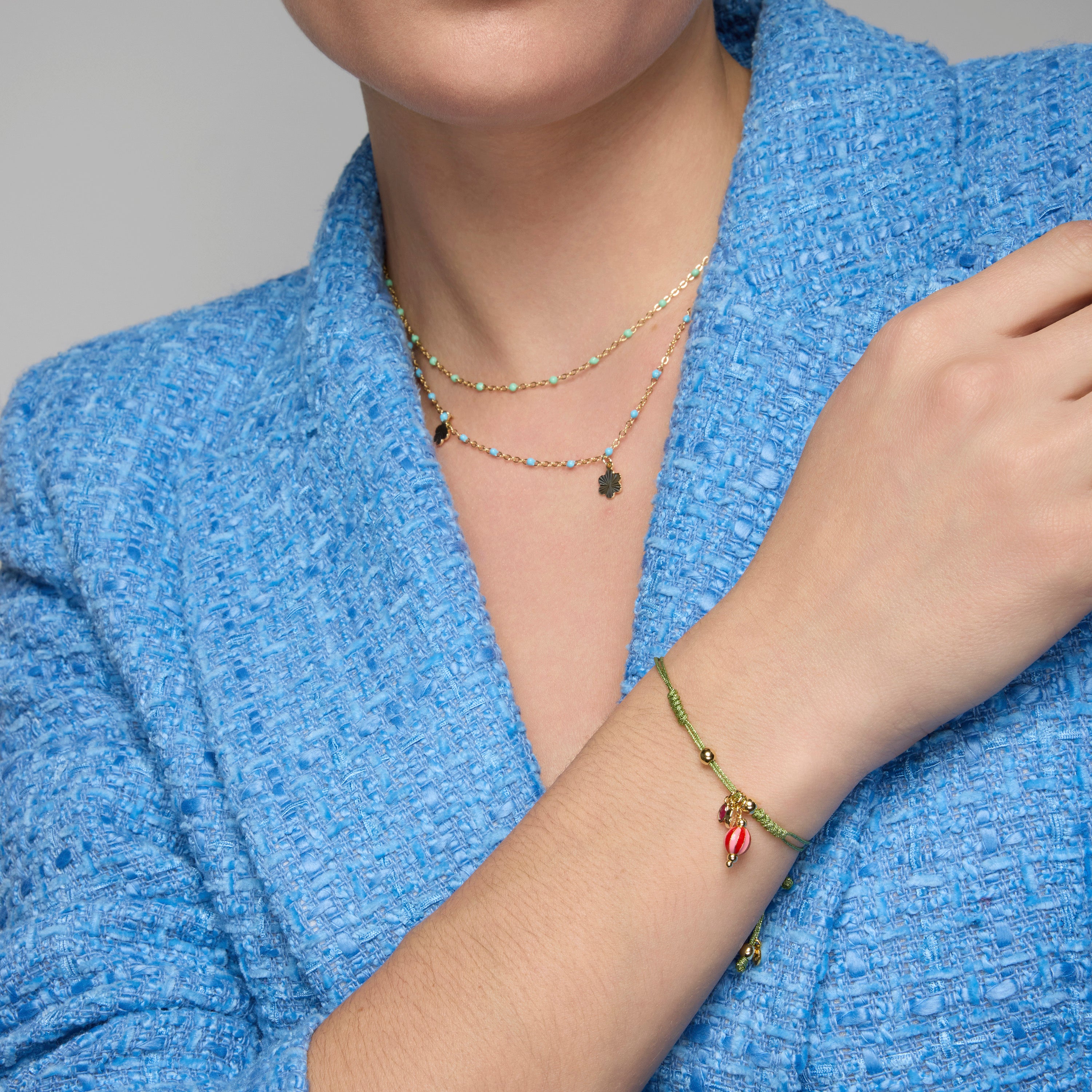 Pulsera de Plata de Ley 925 y Lacado Rosa acabado oro amarillo de 18k - Towi