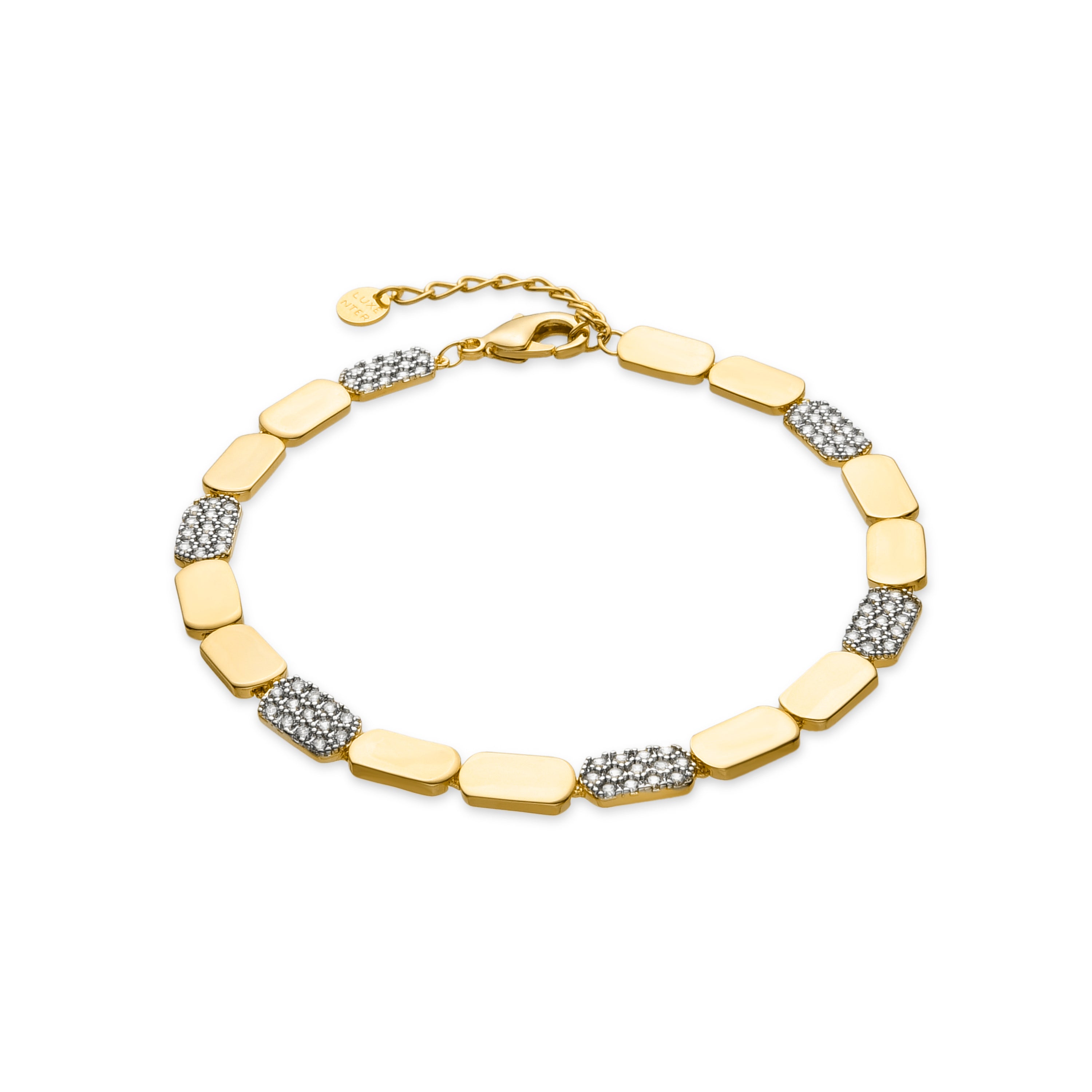 Bracciale in Argento Sterling 925 e Zirconia Brillante con finitura in oro giallo 18k - Likgo