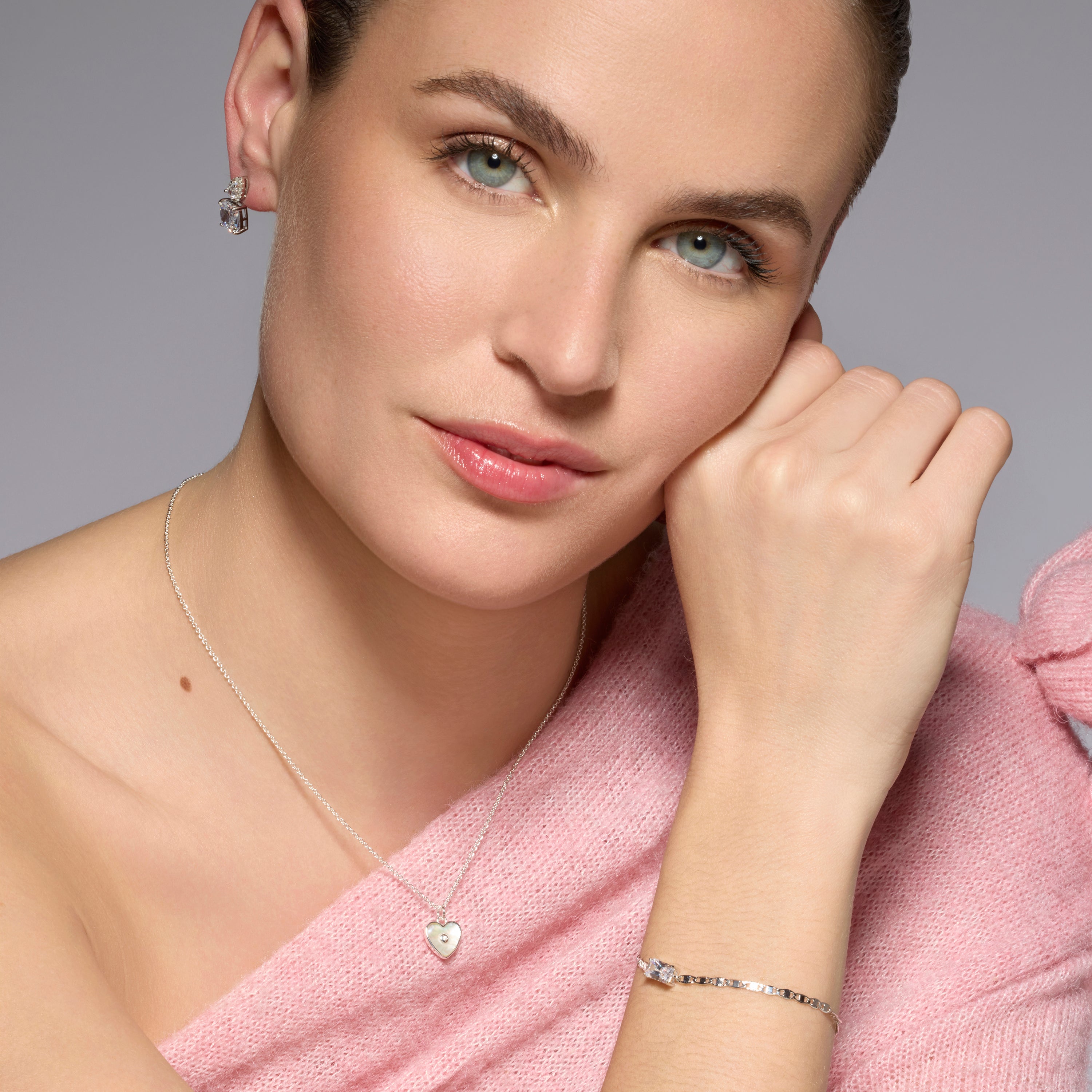 Pulsera de Plata de Ley 925 y Circonita Brillante acabado rodio - Dusan