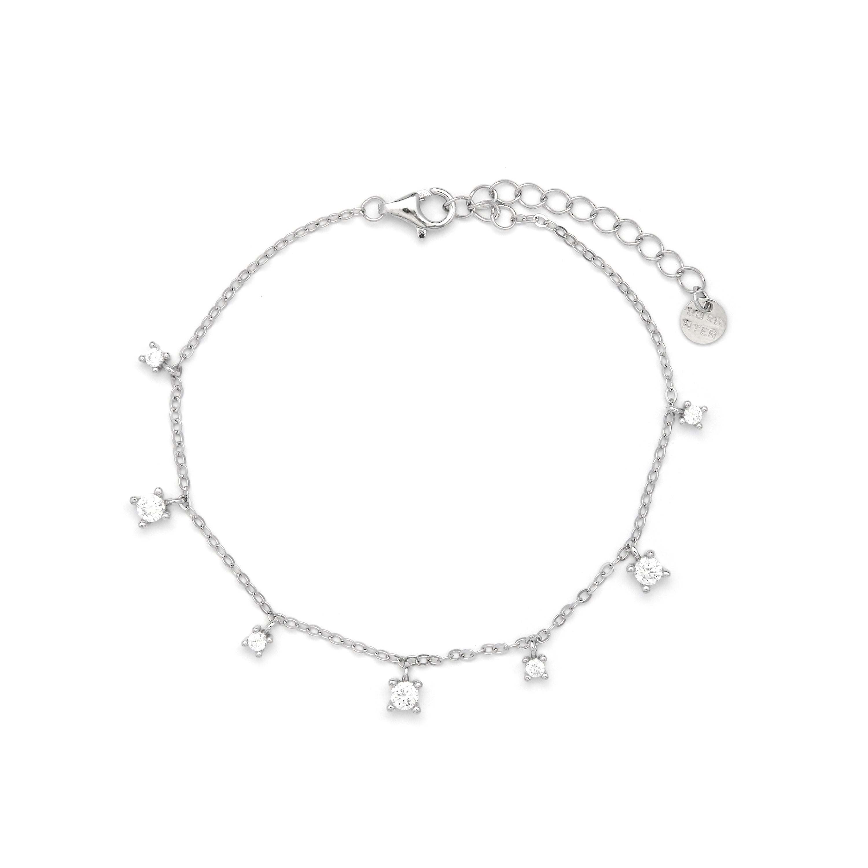 Pulsera de Plata de Ley 925 y Circonita Brillante acabado en rodio - Ulema