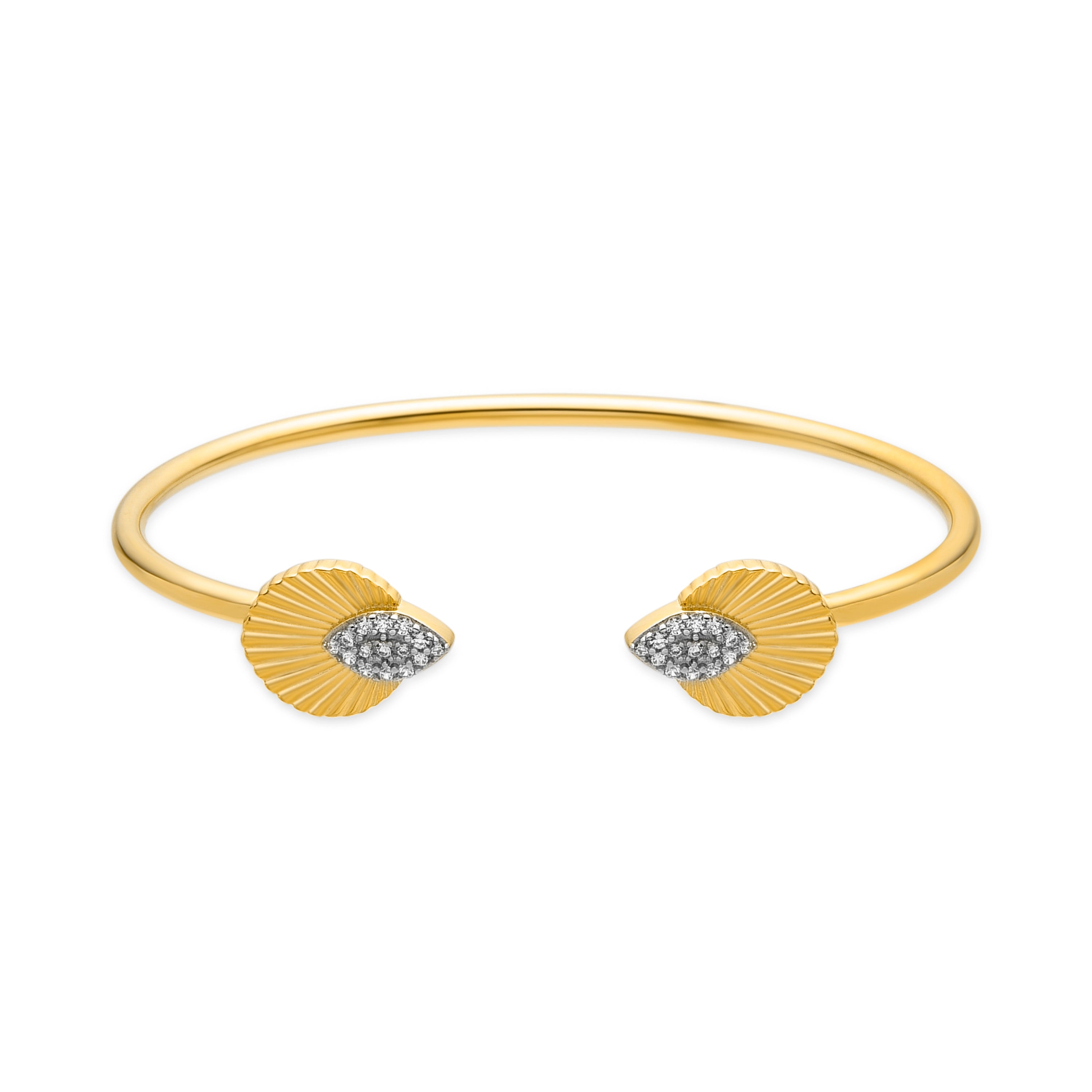 Pulsera de Plata de Ley 925 y Circonita Brillante acabado oro 18k - Drakfar