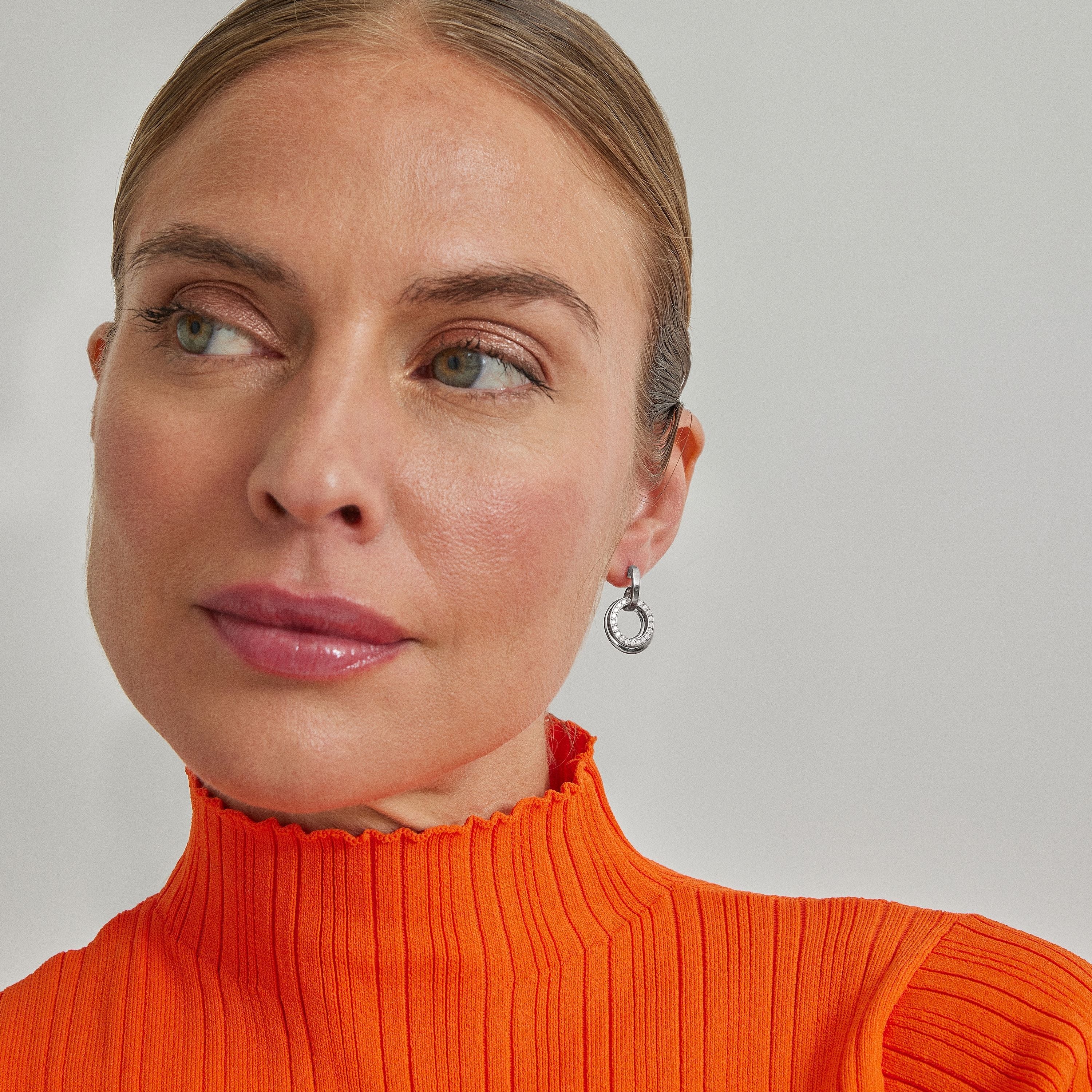 Pendientes de Plata de Ley 925 con Circonita Brillante acabados en rodio - Toropo