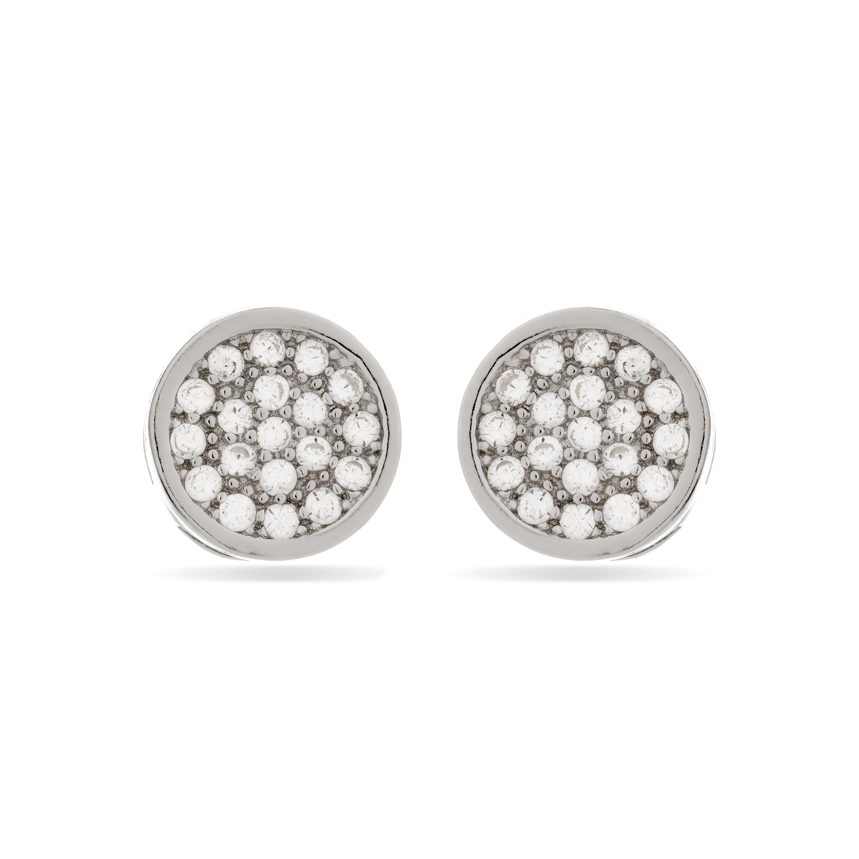 Pendientes de Plata de Ley 925 con Circonita Brillante acabados en rodio - Essential