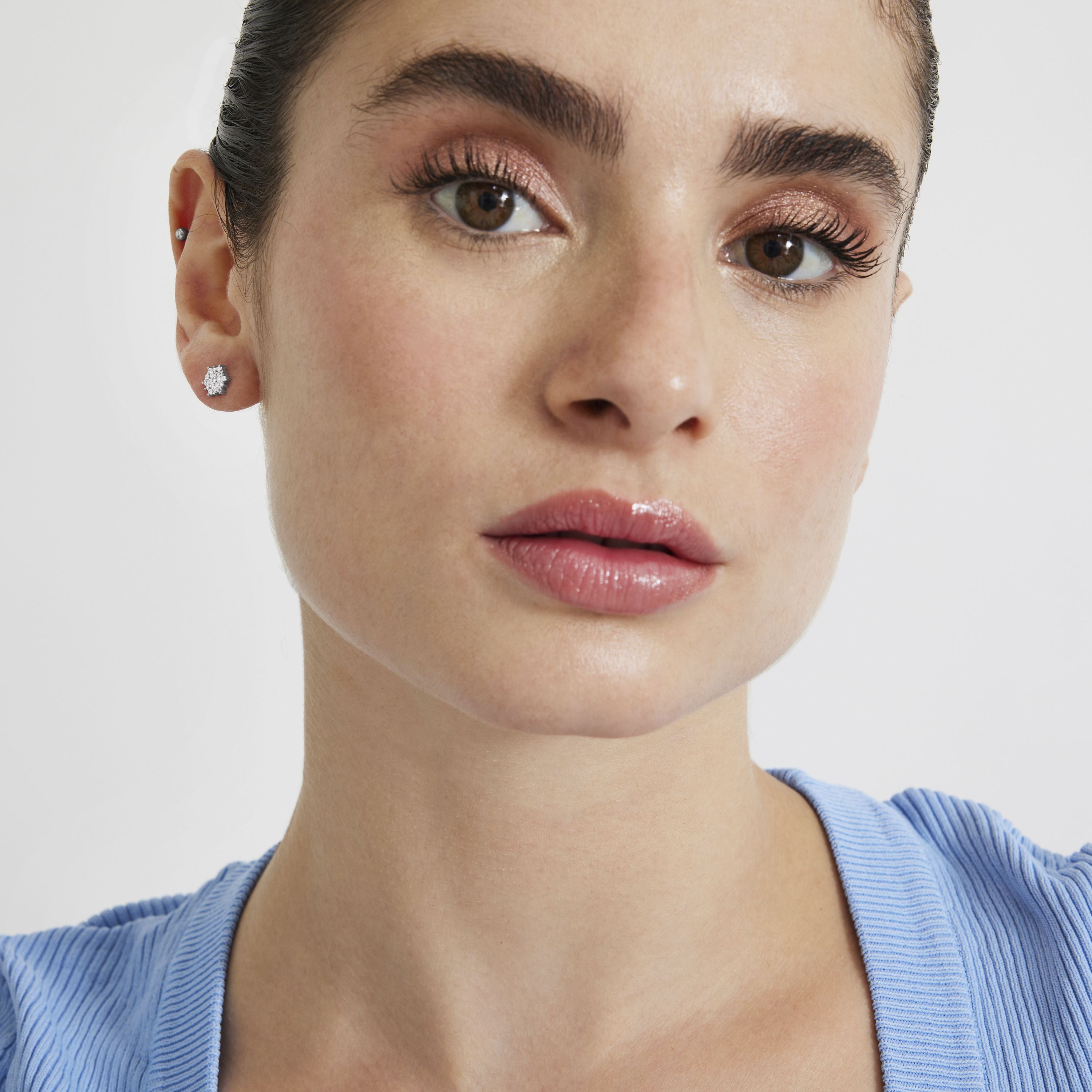 Pendientes de Plata de Ley 925 con Madreperla Blanca acabados en rodio - Crywa