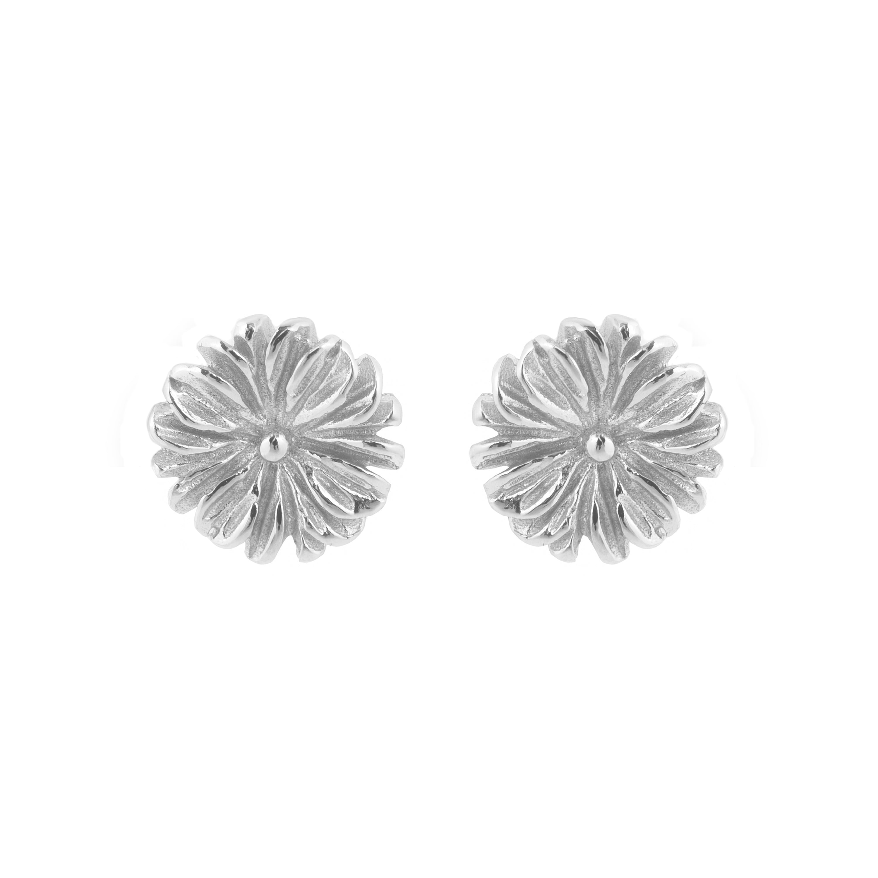 Pendientes de Plata de Ley 925 con Cristal Blanco acabados en rodio - Mekung