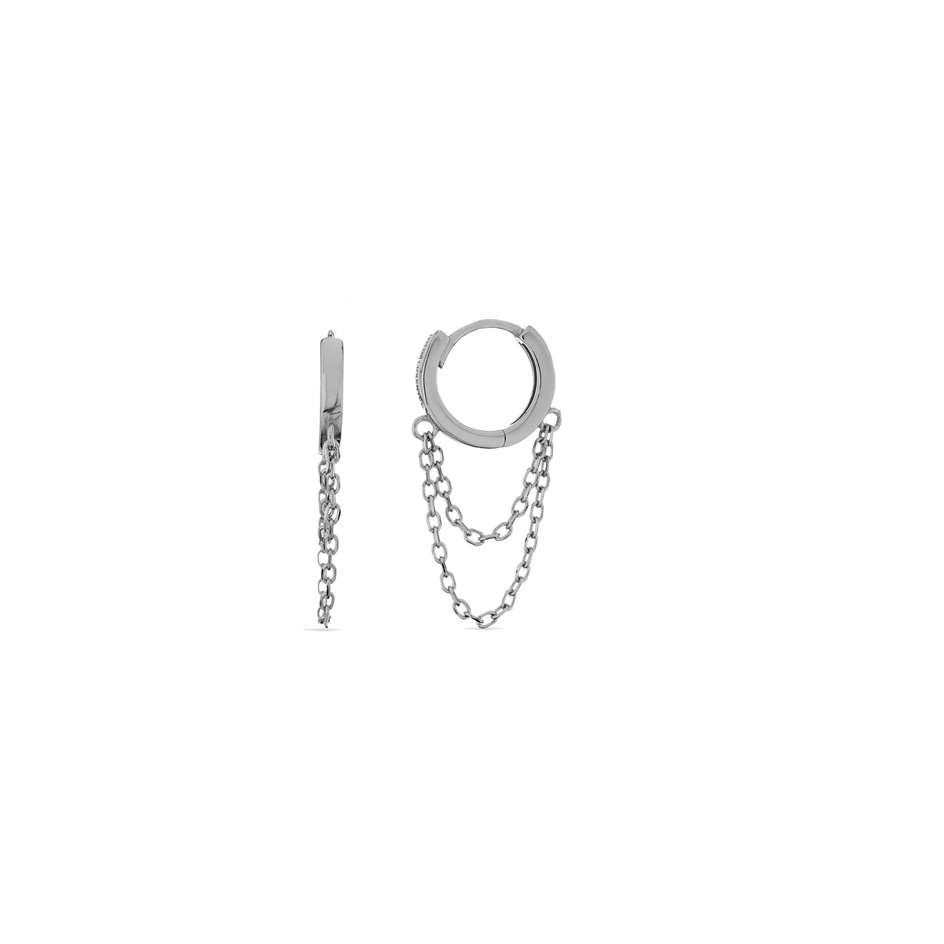 Pendientes de Plata de Ley 925 acabados en rodio - Vesya