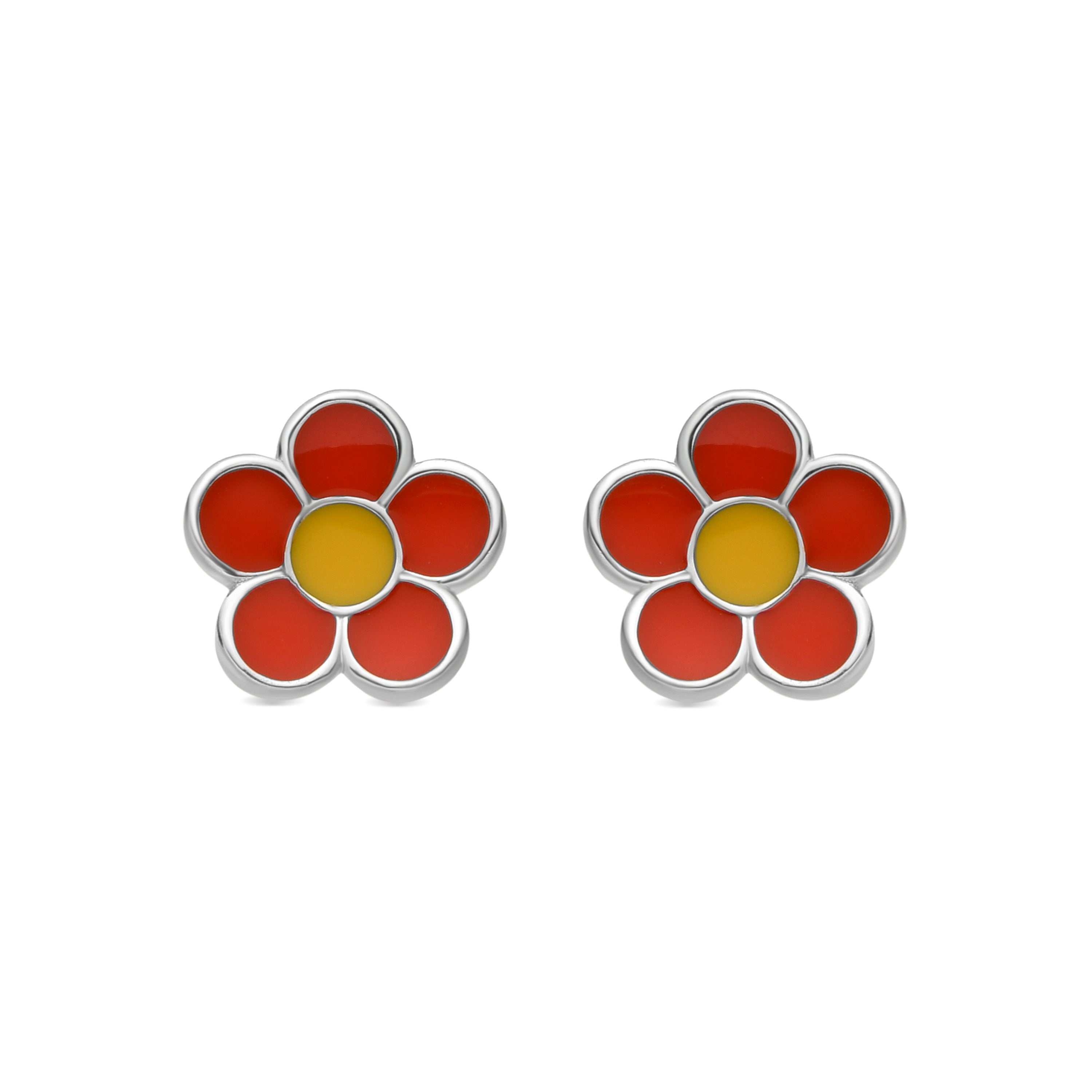 Pendientes de Plata de Ley 925 y Lacado Multicolor acabado rodio - Coriel