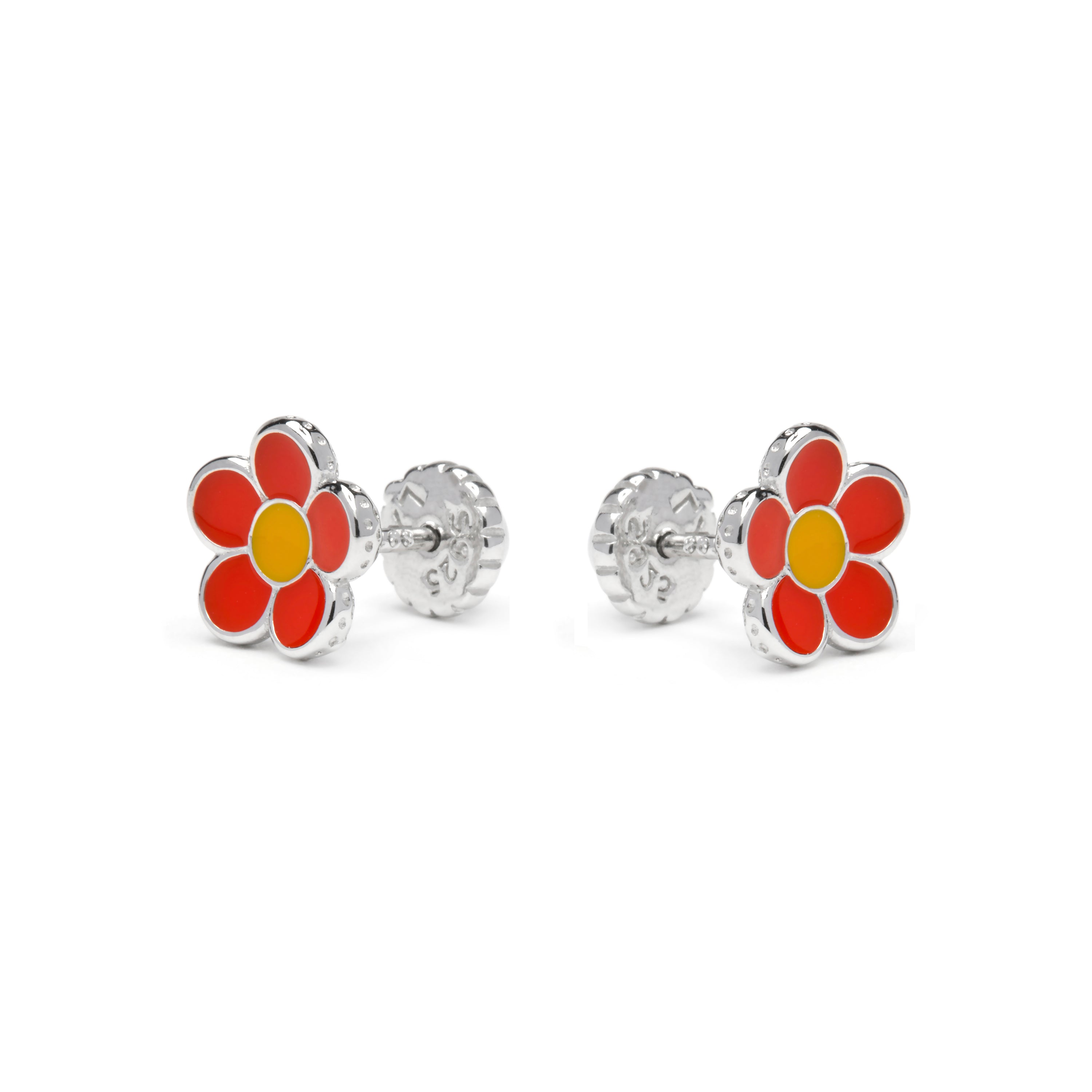 Pendientes de Plata de Ley 925 y Lacado Multicolor acabado rodio - Coriel