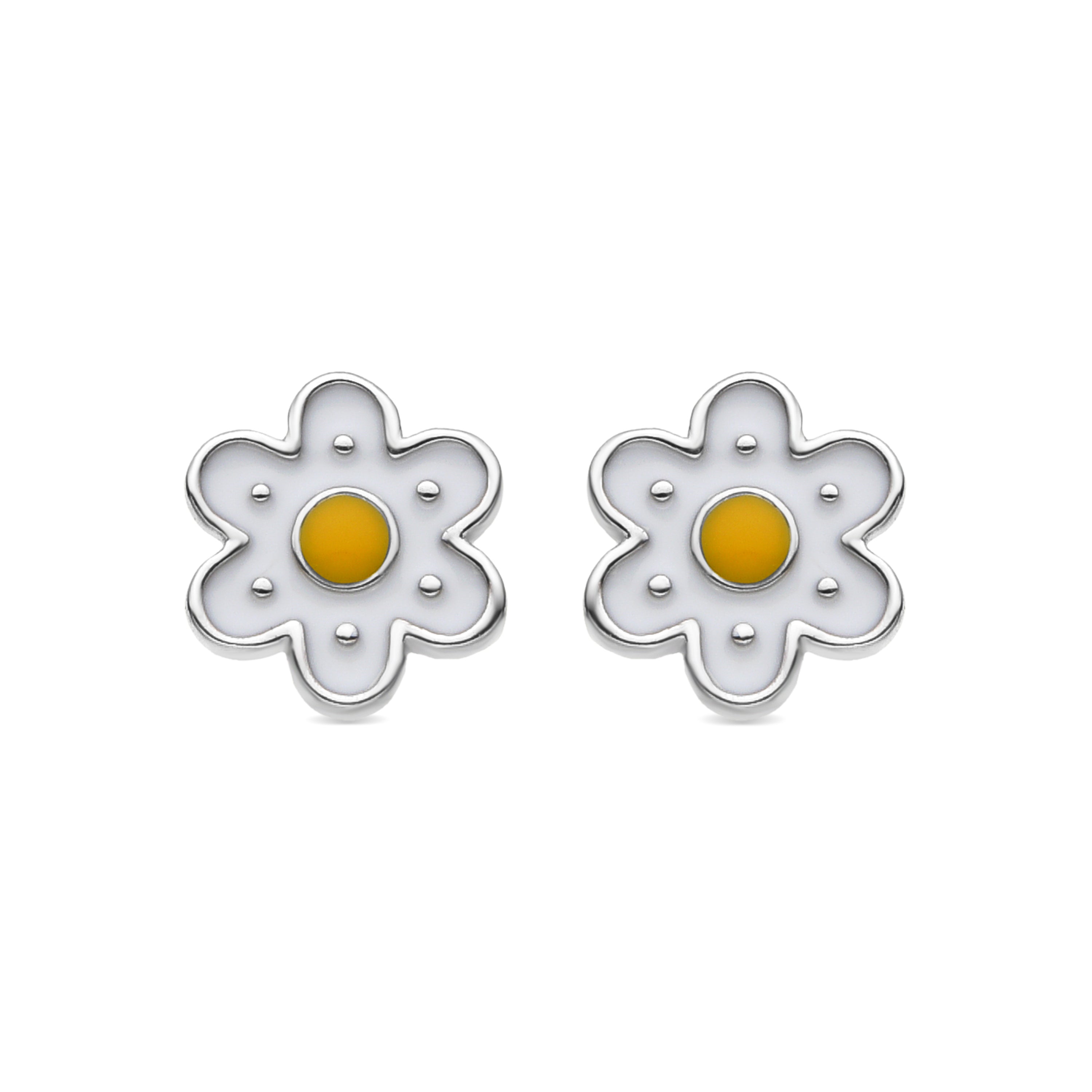 Pendientes de Plata de Ley 925 y Circonita Brillante acabado rodio - Bakio