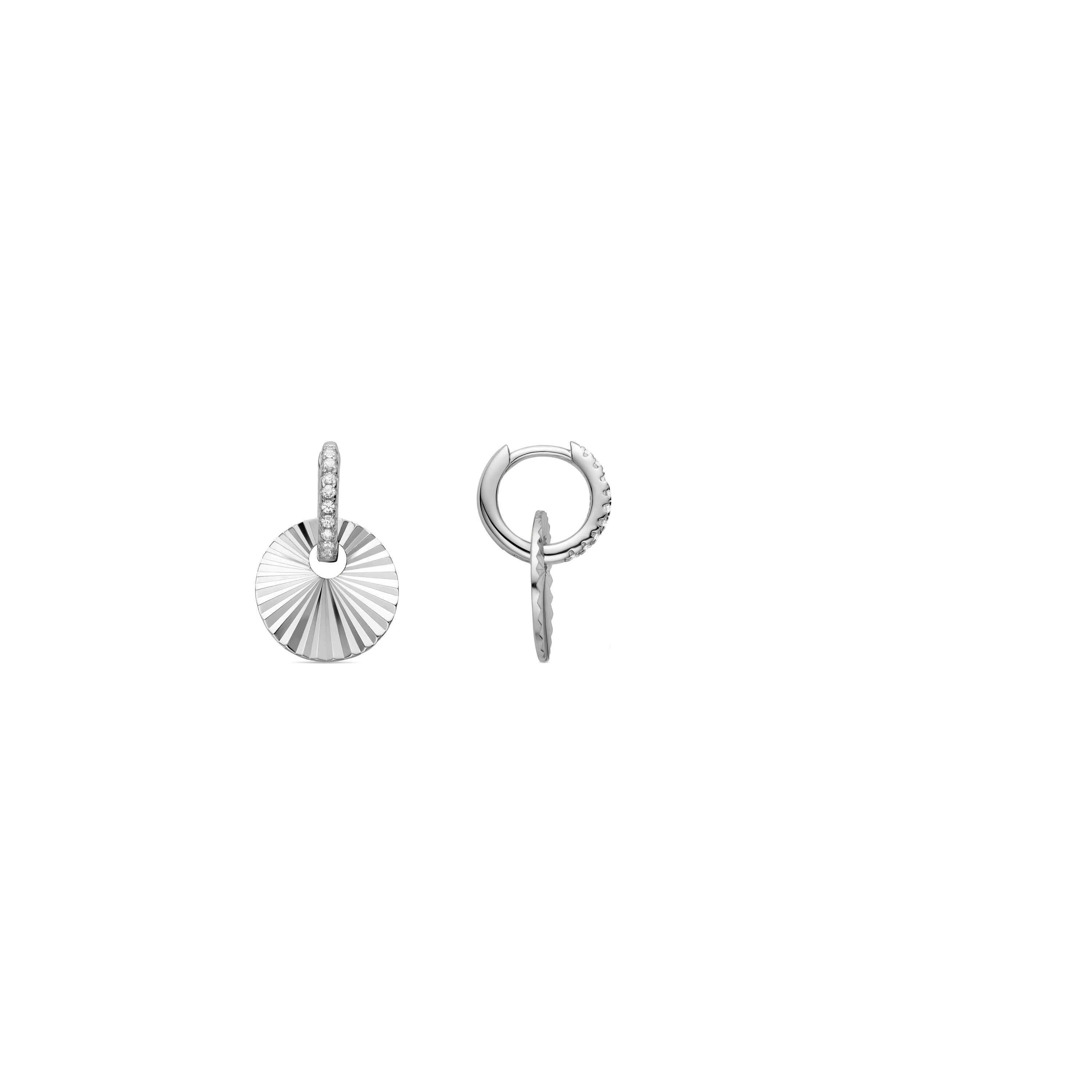 Pendientes de Plata de Ley 925 y Circonita Brillante acabados en rodio - Ucnee