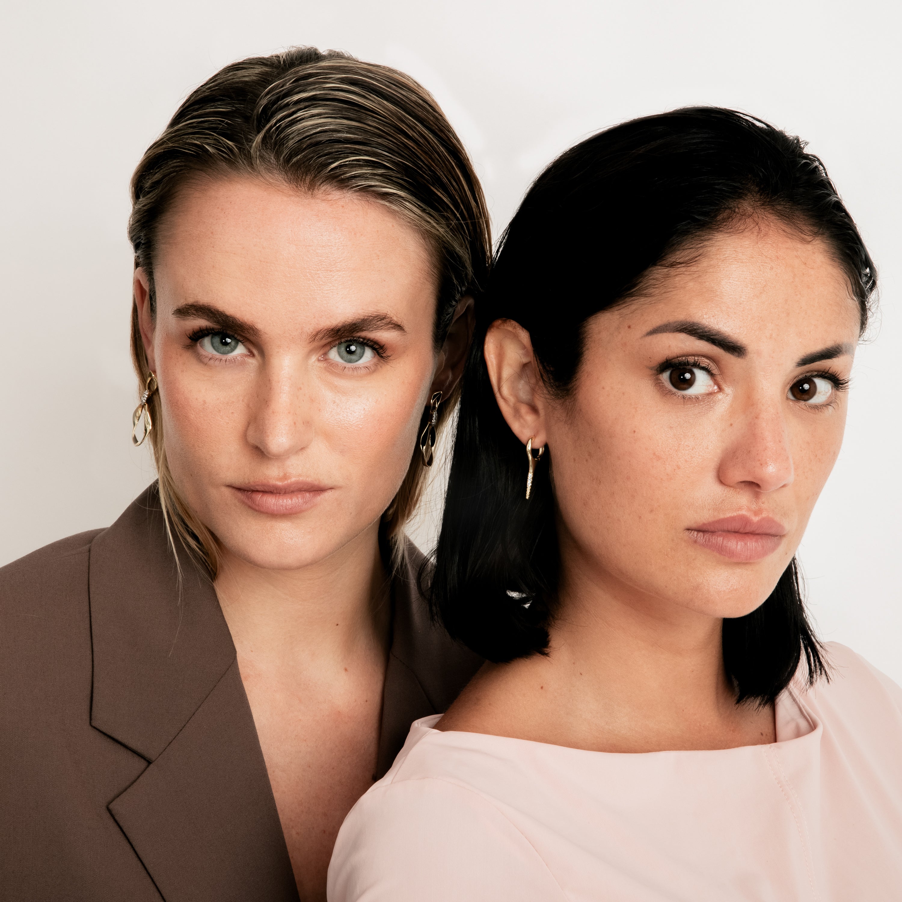 Pendientes de Plata de Ley 925 y Circonita Brillante acabado en oro amarillo 18k - Jaeso