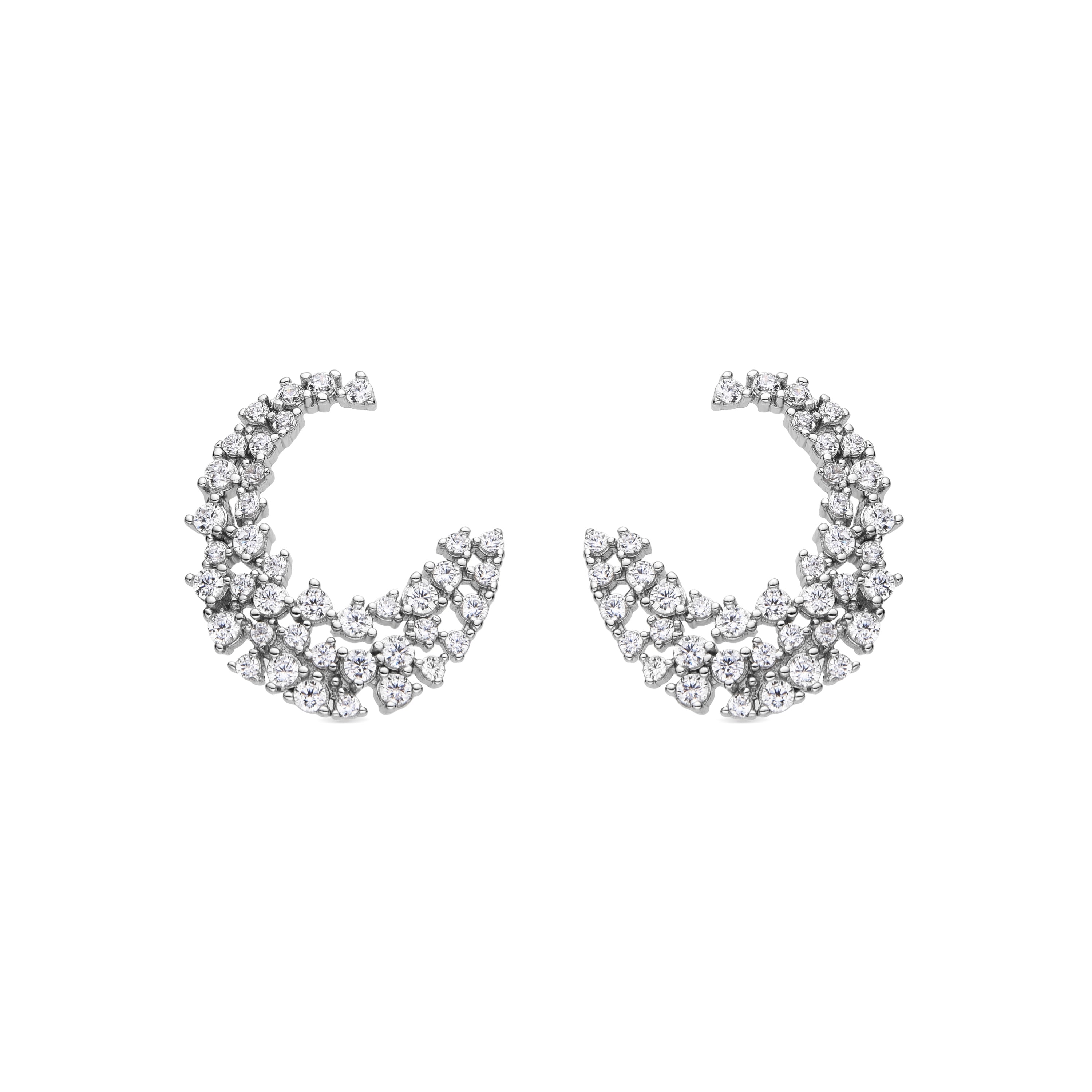 Pendientes de Plata de Ley 925 y Circonita Brillante acabado en rodio - Niard