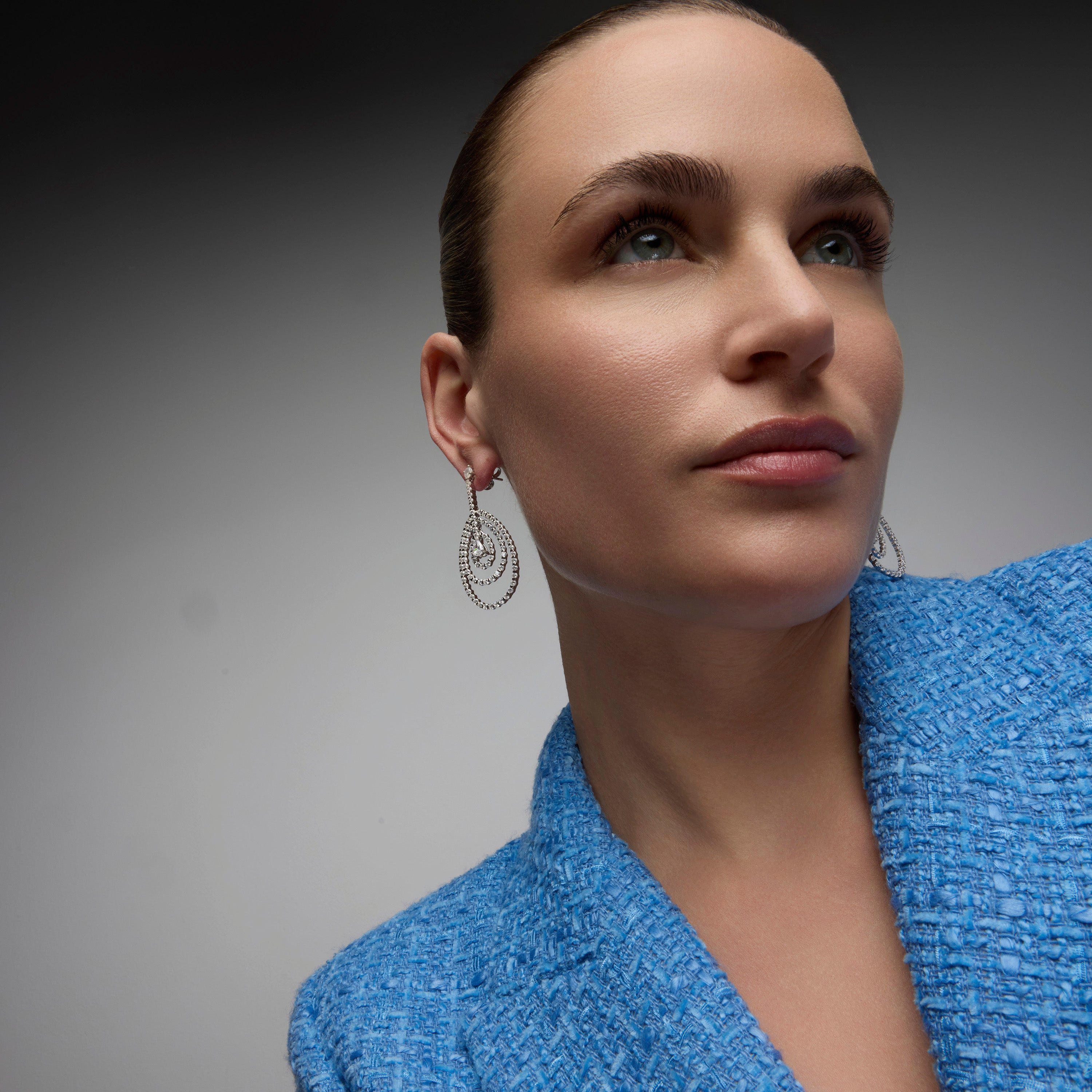 Pendientes de Plata de Ley 925 y Circonita Brillante acabado rodio - Thidal