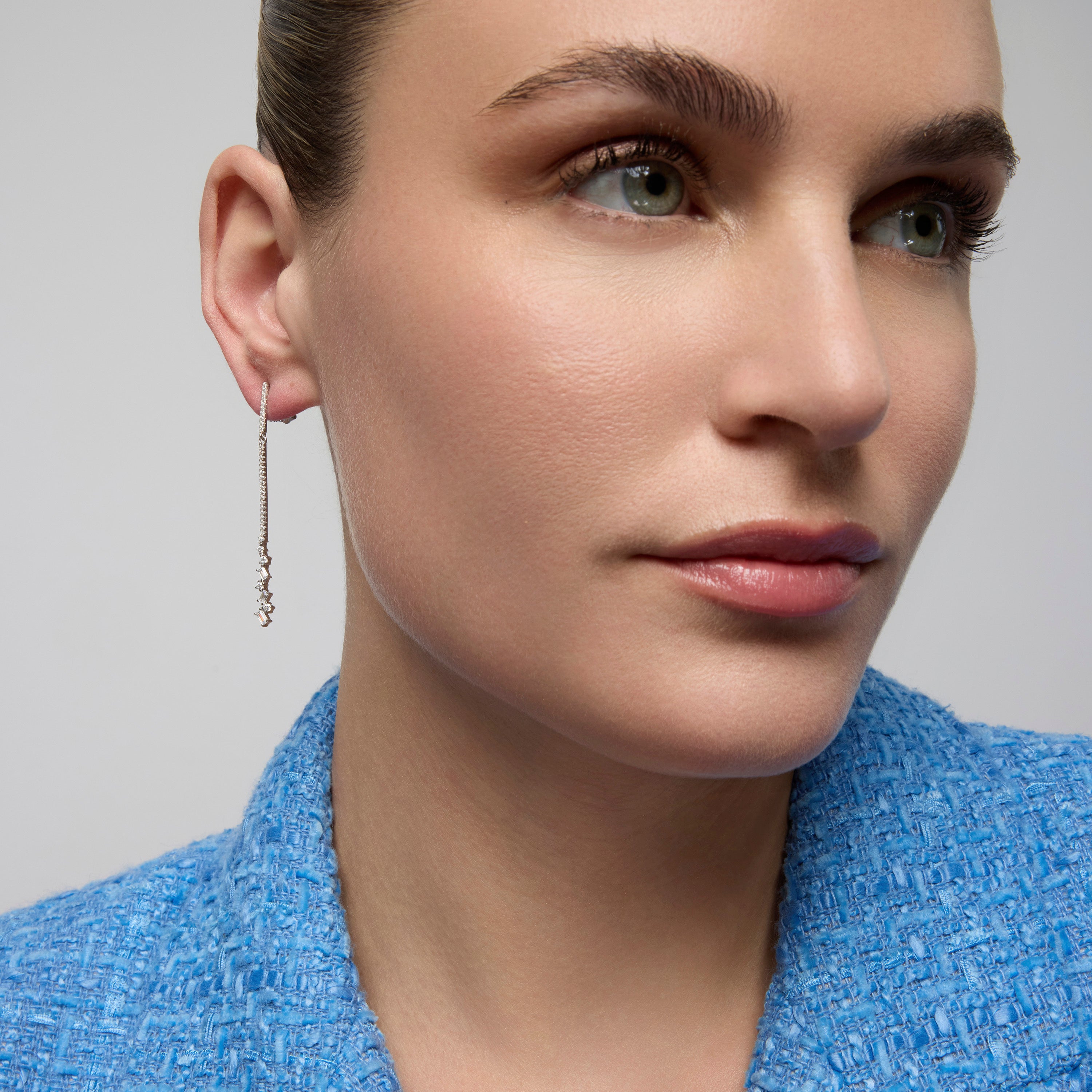 Pendientes de Plata de Ley 925 y Circonita Brillante acabado rodio - Zener