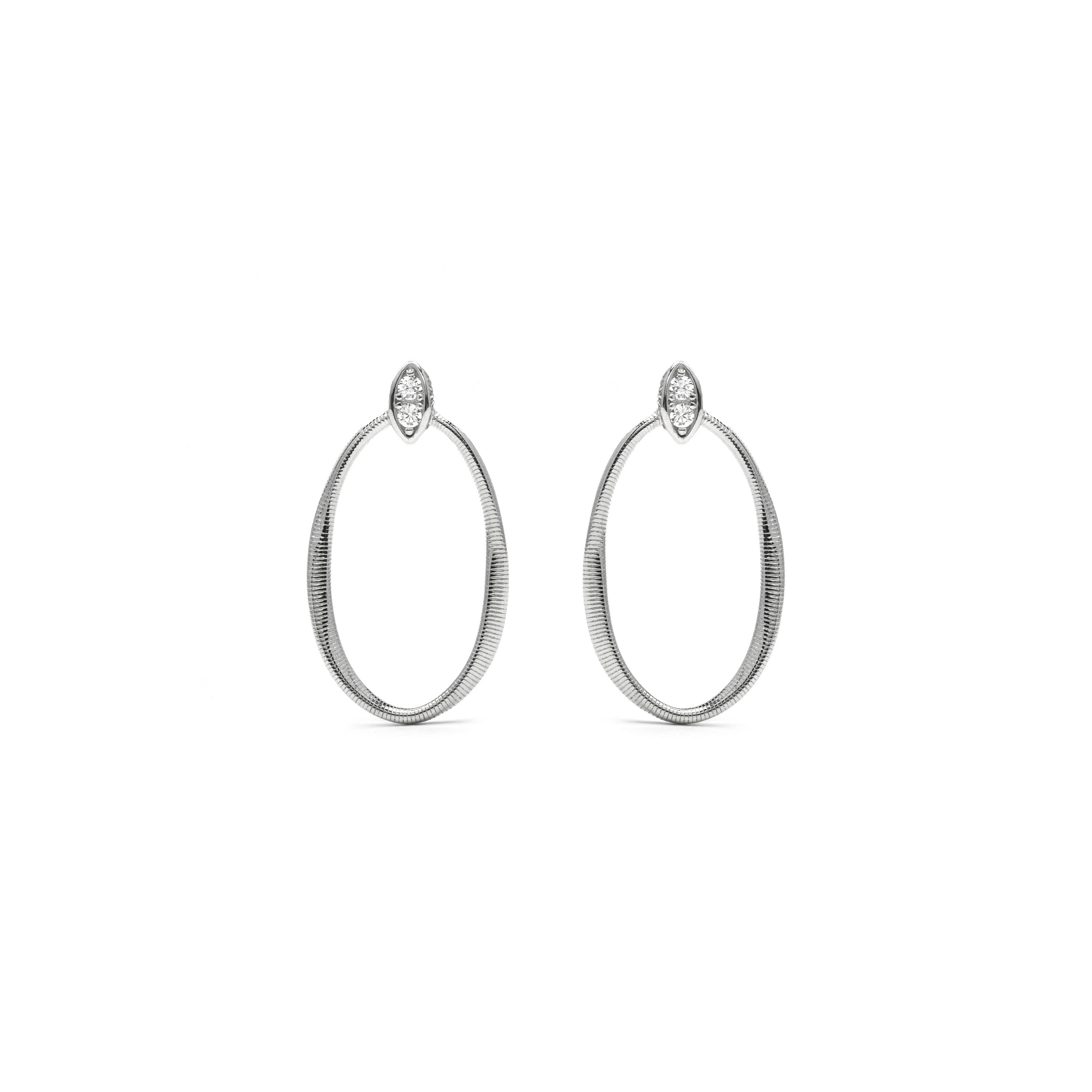 Pendientes de Plata de Ley 925 y Circonita Brillante acabado en rodio - Zawer