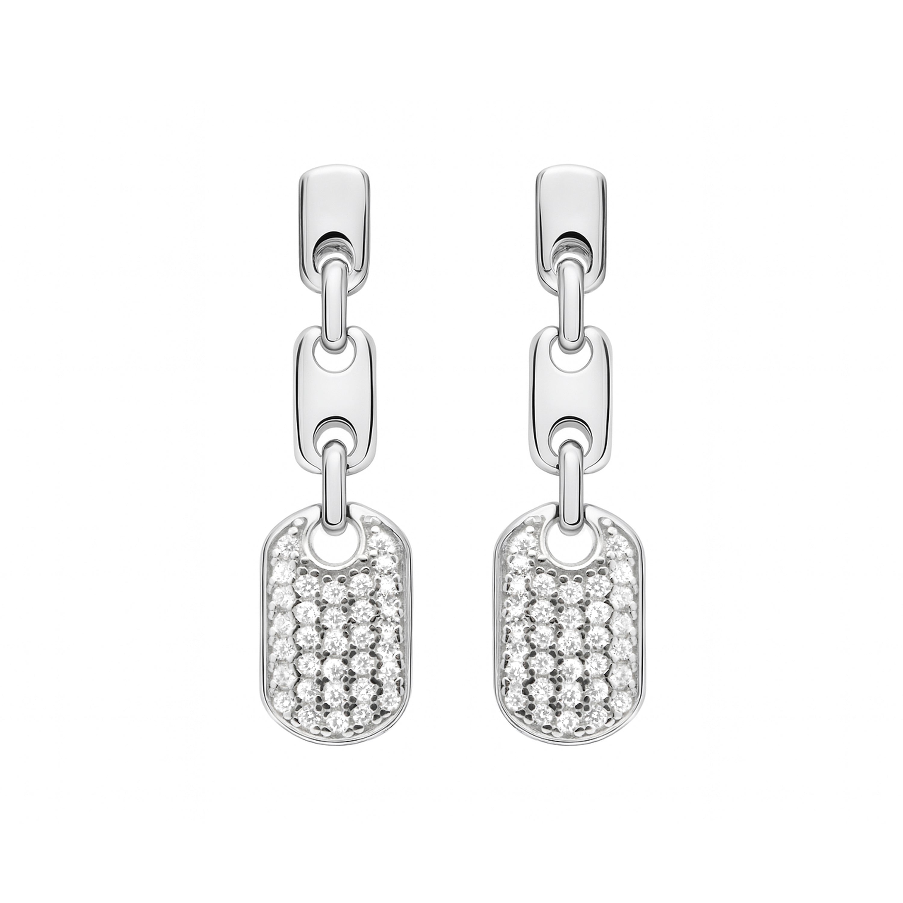 Pendientes de Plata de Ley 925 y Circonita Brillante acabado en rodio - Loley