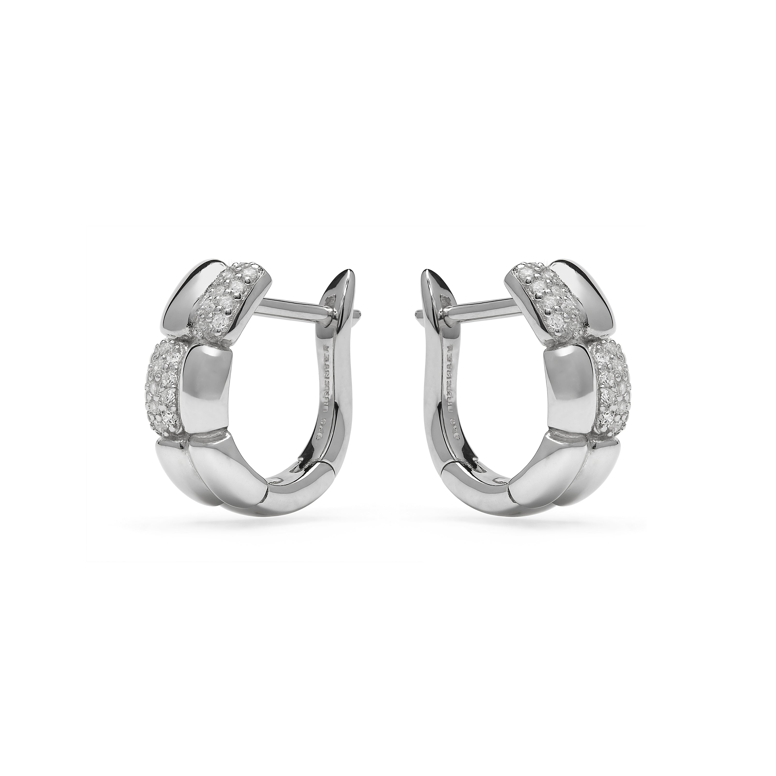 Pendientes de Plata de Ley 925 y Circonita Brillante acabado en rodio - Moran