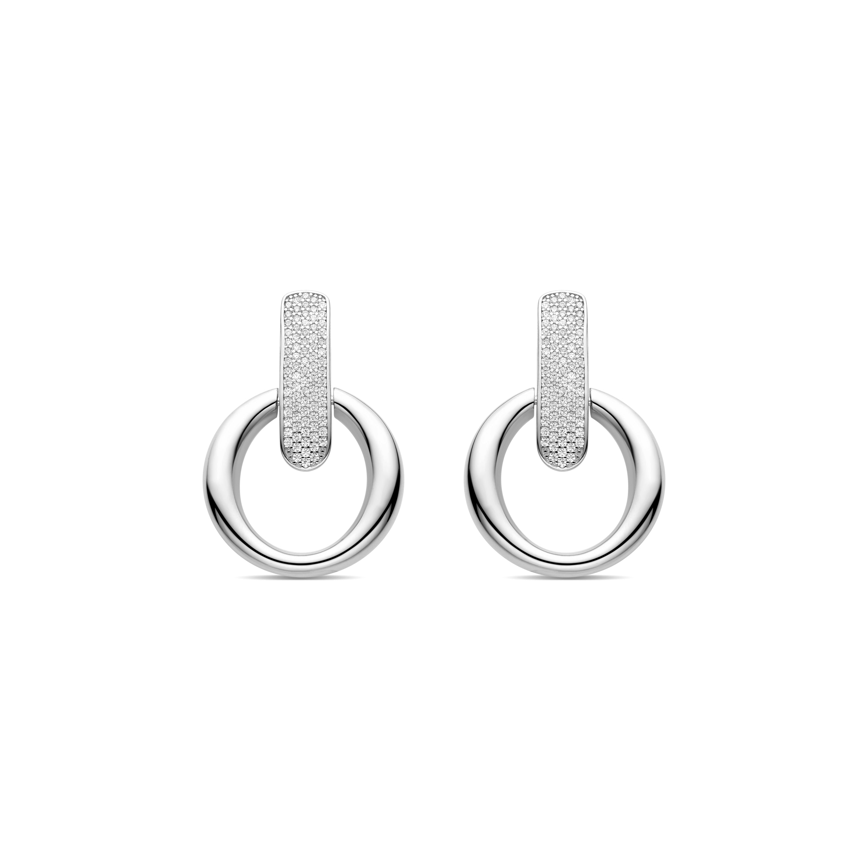 Pendientes de Plata de Ley 925 con Circonita Brillante acabados en rodio - Nardhal