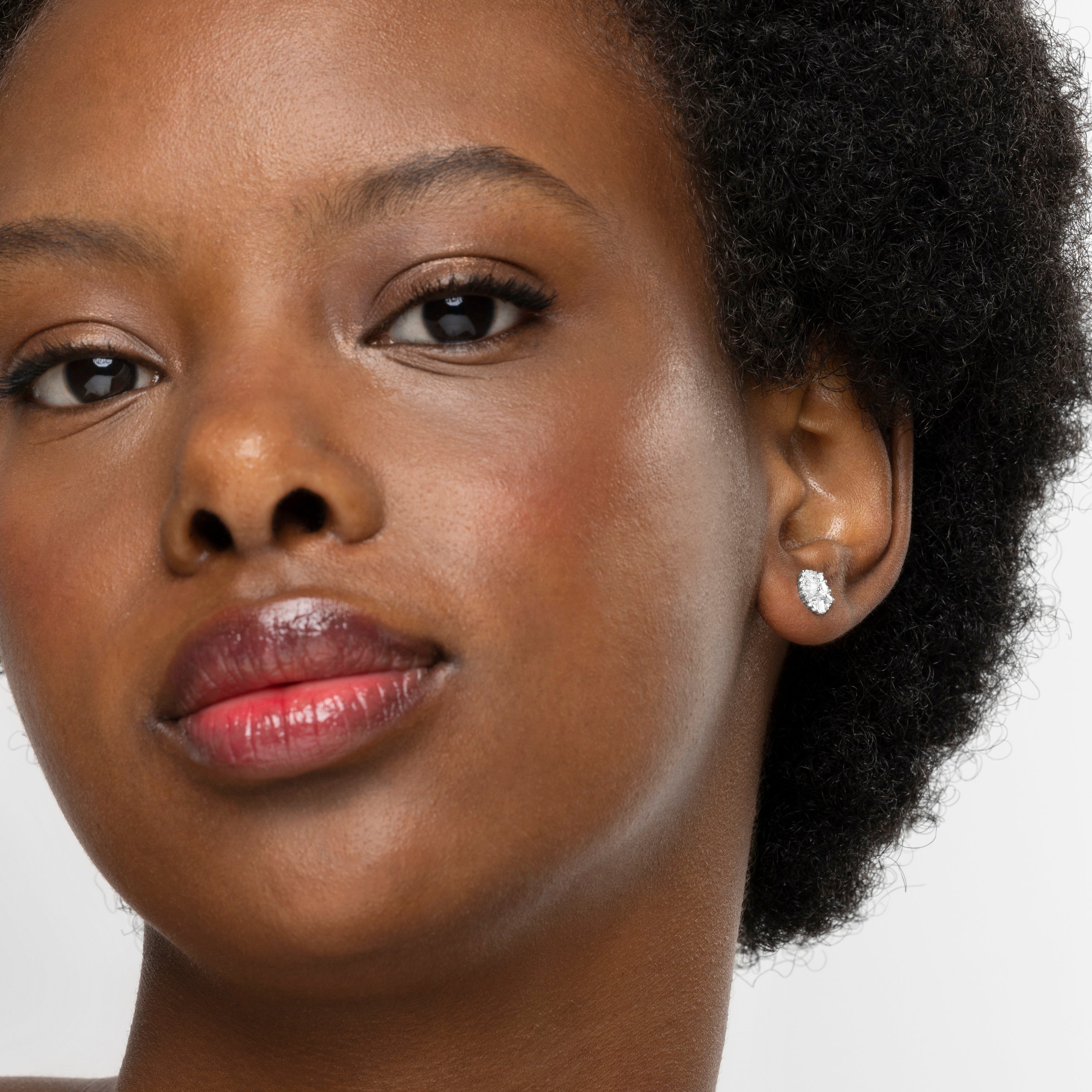 Pendientes de Plata de Ley 925 y Circonita Brillante acabados en rodio - Umya