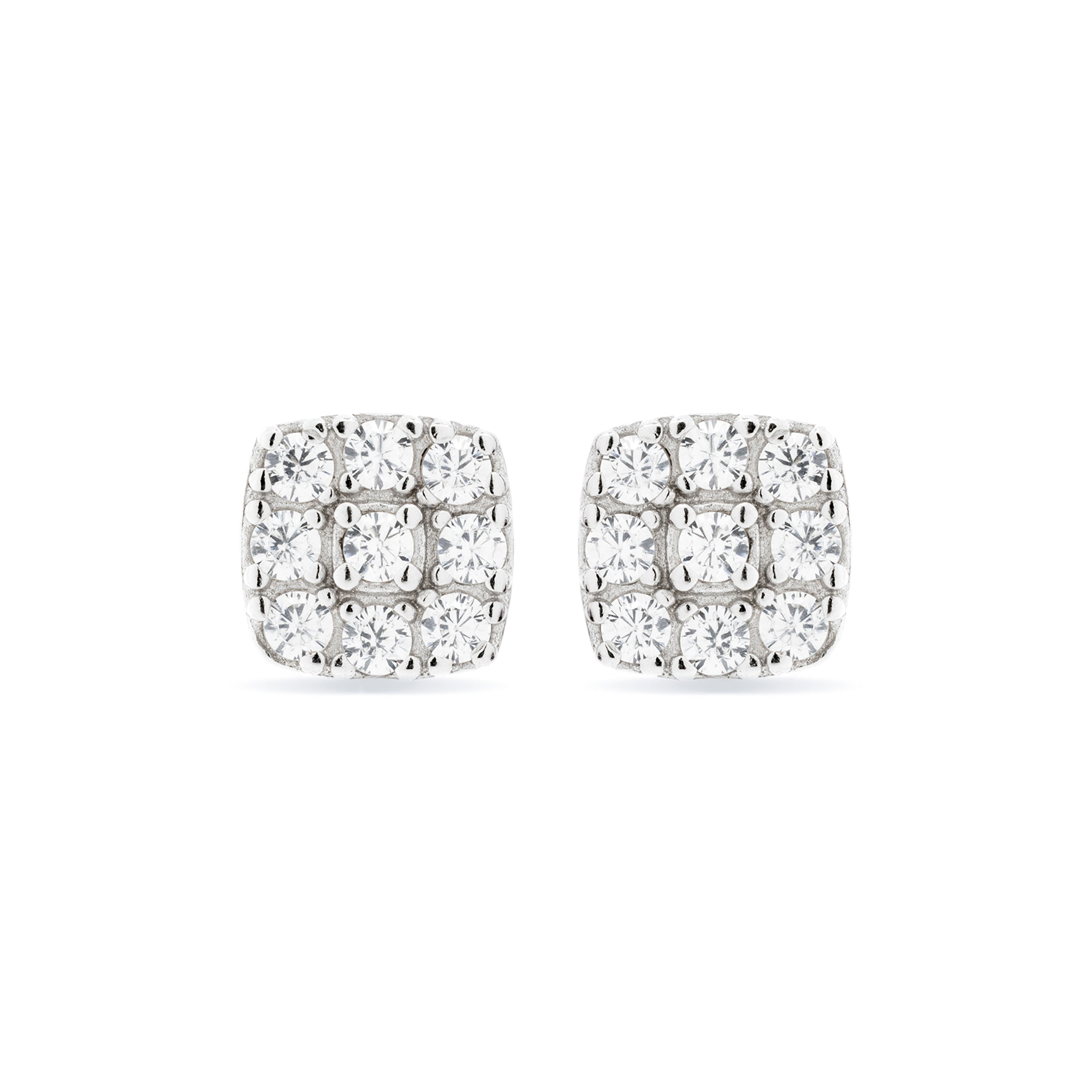 Pendientes de Plata de Ley 925 y Circonita Brillante acabados en rodio - Niea