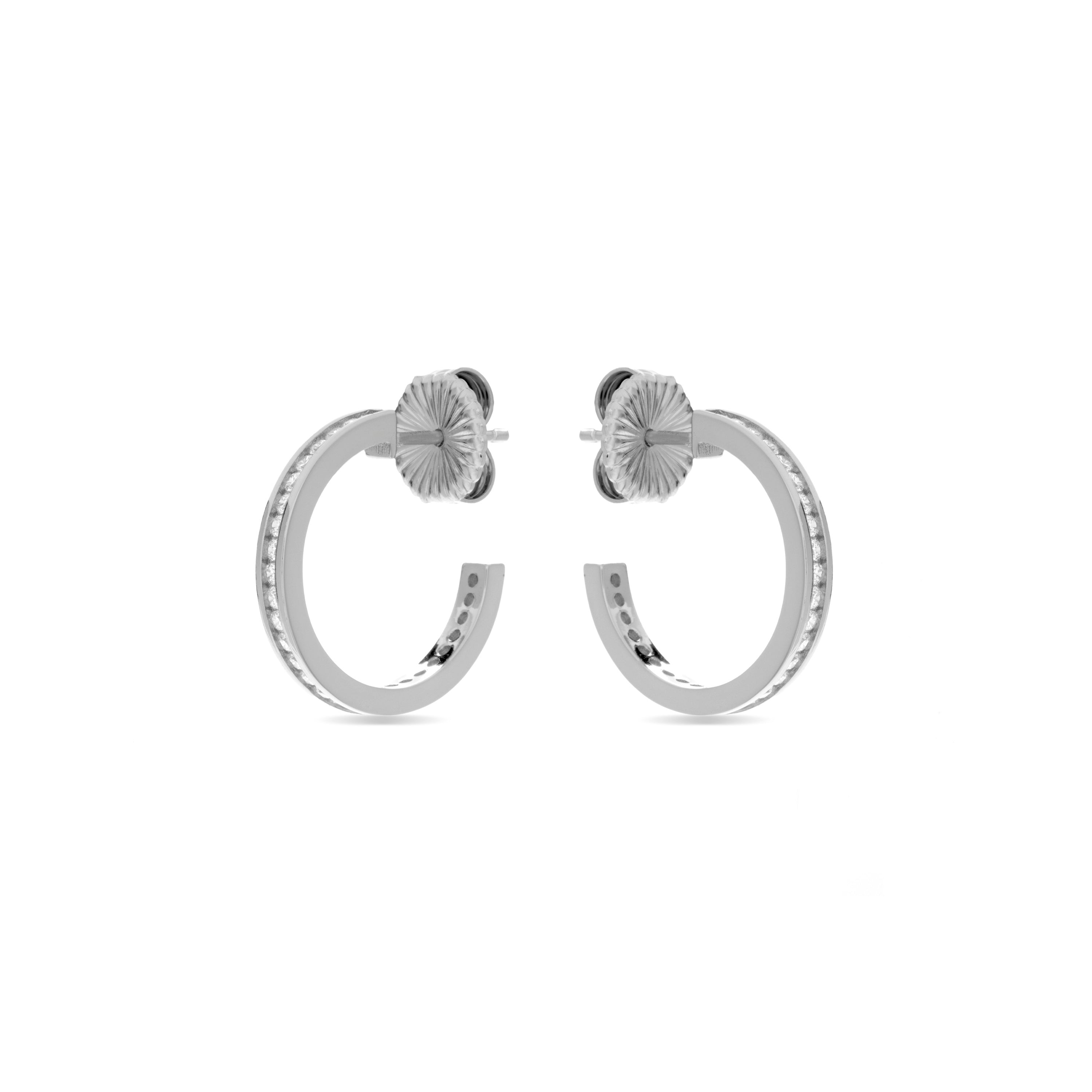 Pendientes de Plata de Ley 925 con Circonita Brillante acabados en rodio - Taamir