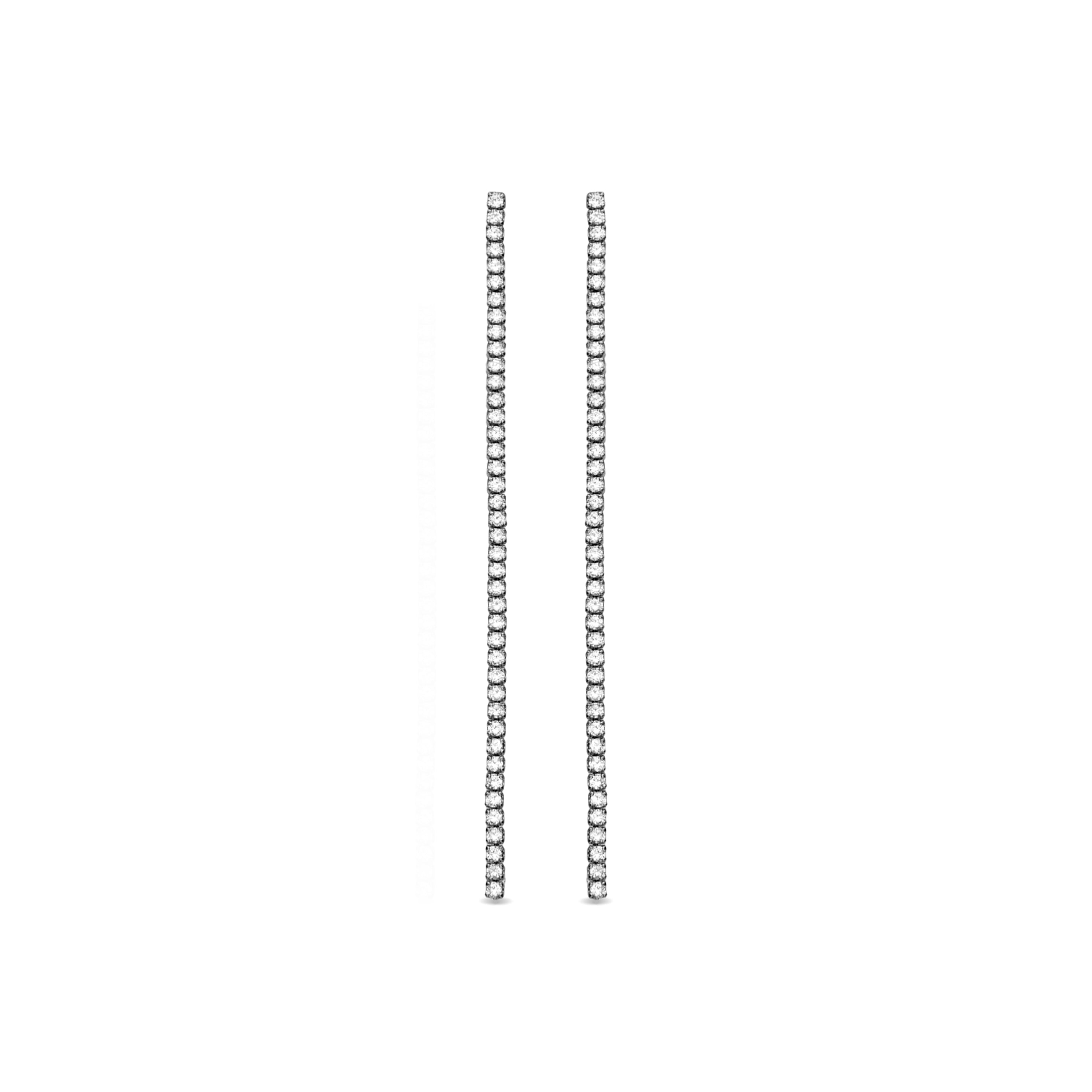 Pendientes de Plata de Ley 925 y Circonita Brillante acabados en rodio - Sezul