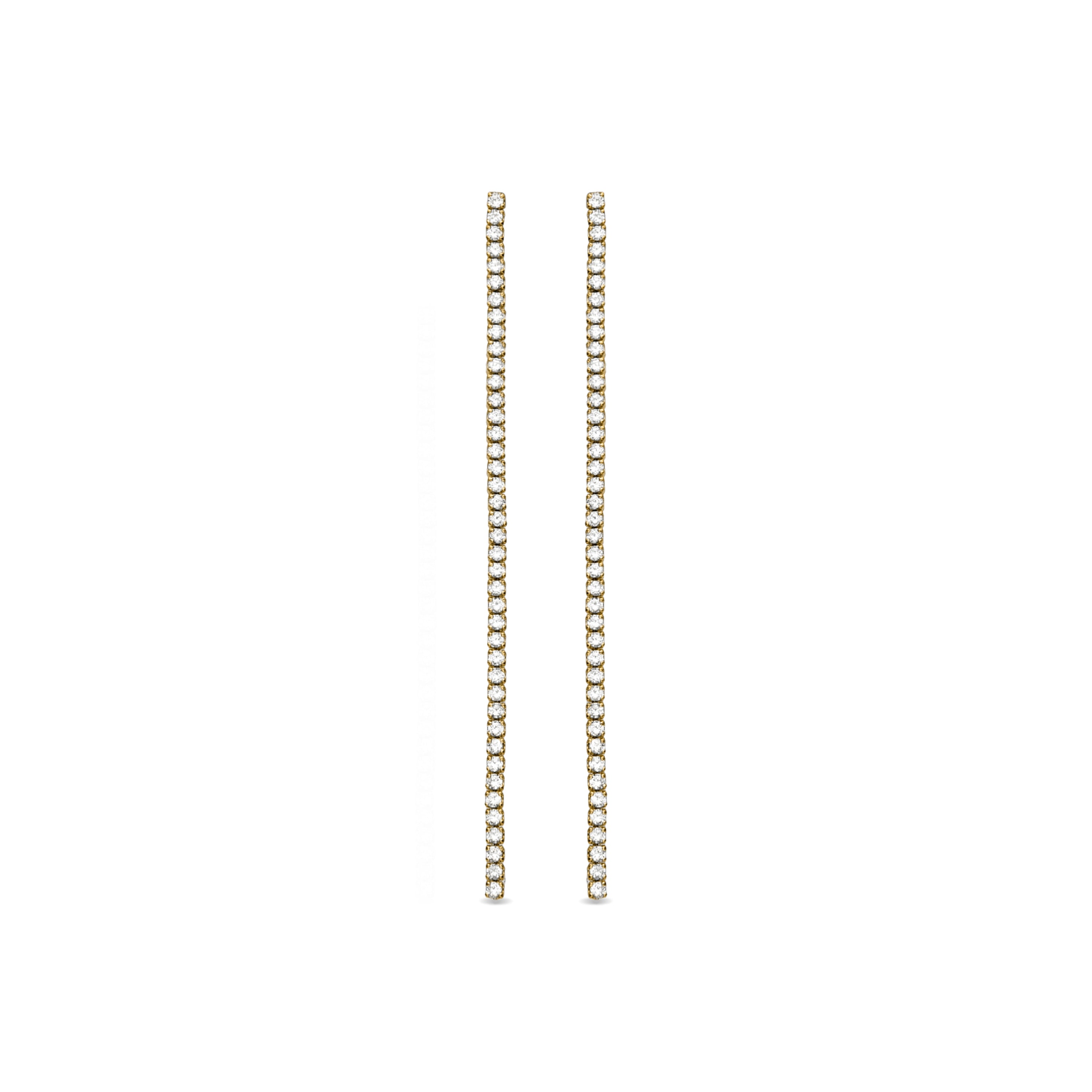 Pendientes de Plata de Ley 925 y Circonita Brillante acabados en oro amarillo de 18k - Sezul