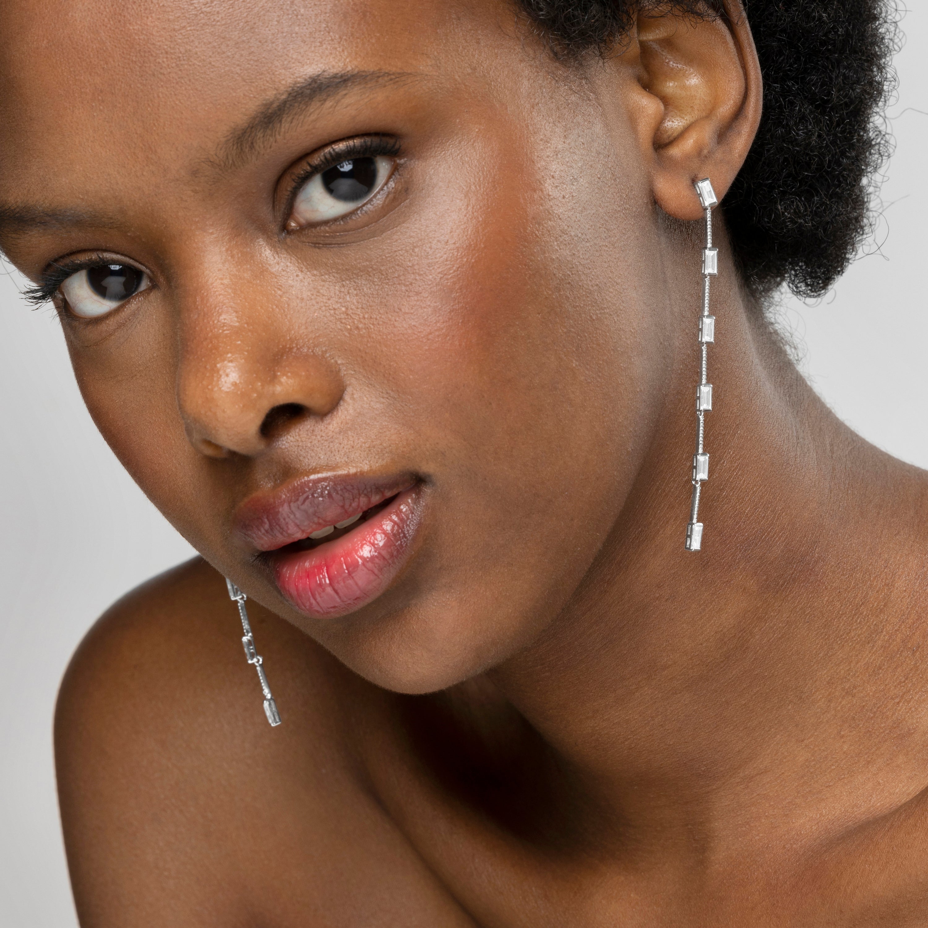 Pendientes de Plata de Ley 925 y Circonita Brillante acabados en rodio - Osram