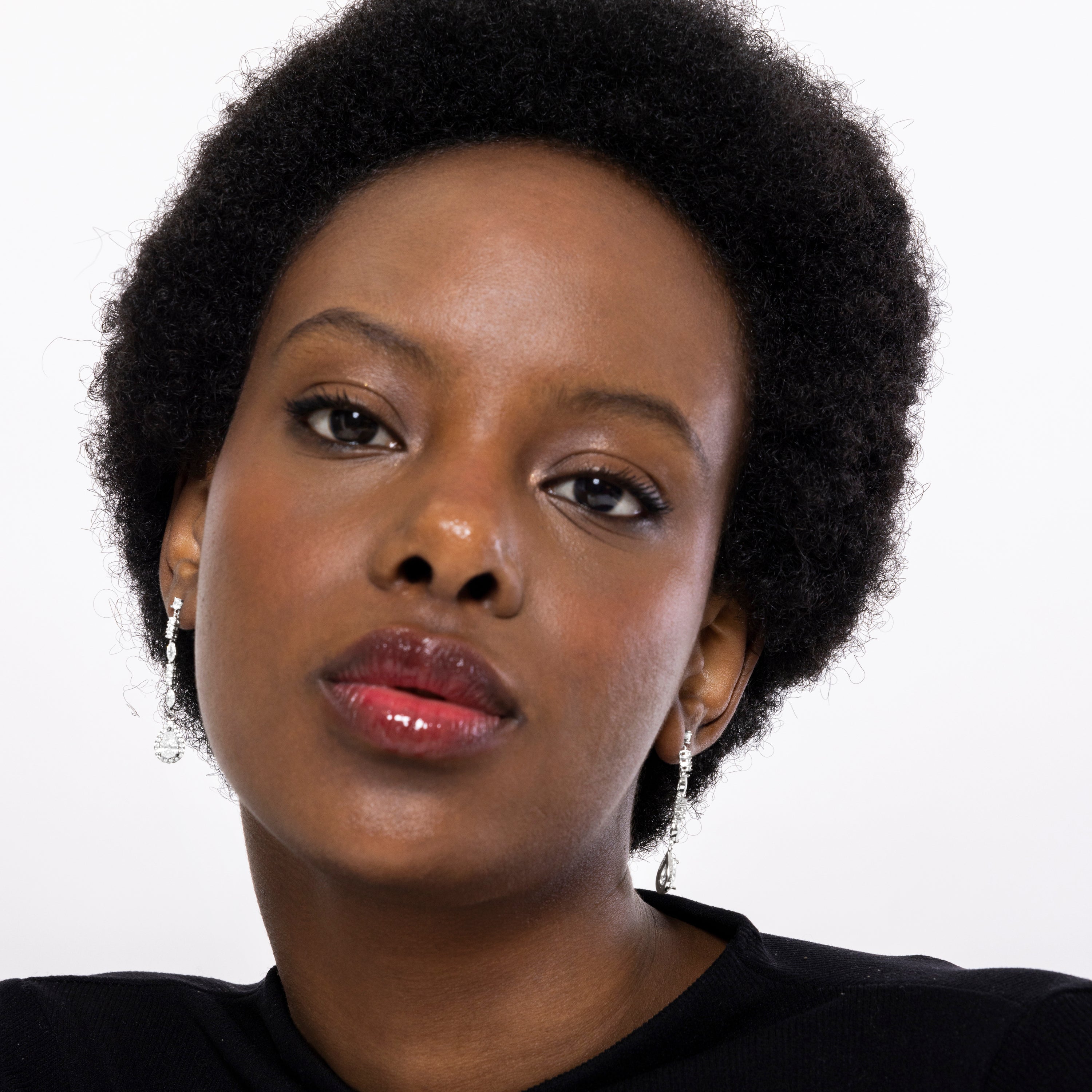 Pendientes de Plata de Ley 925 y Circonita Brillante acabados en rodio - Ridya