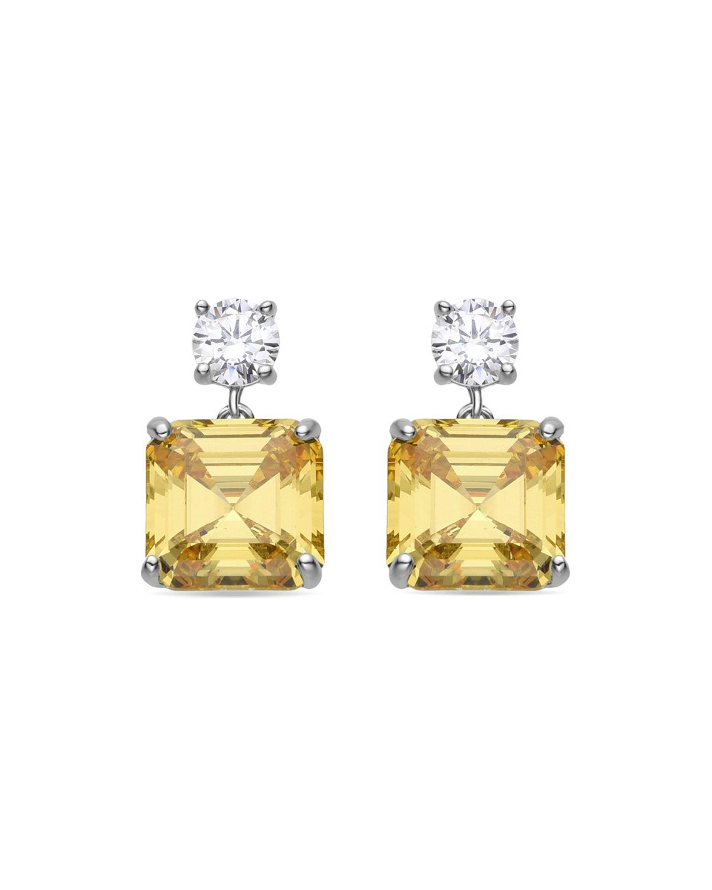 Pendientes de Plata de Ley 925 y Padparadscha acabados en oro amarillo de 18k - Iwas