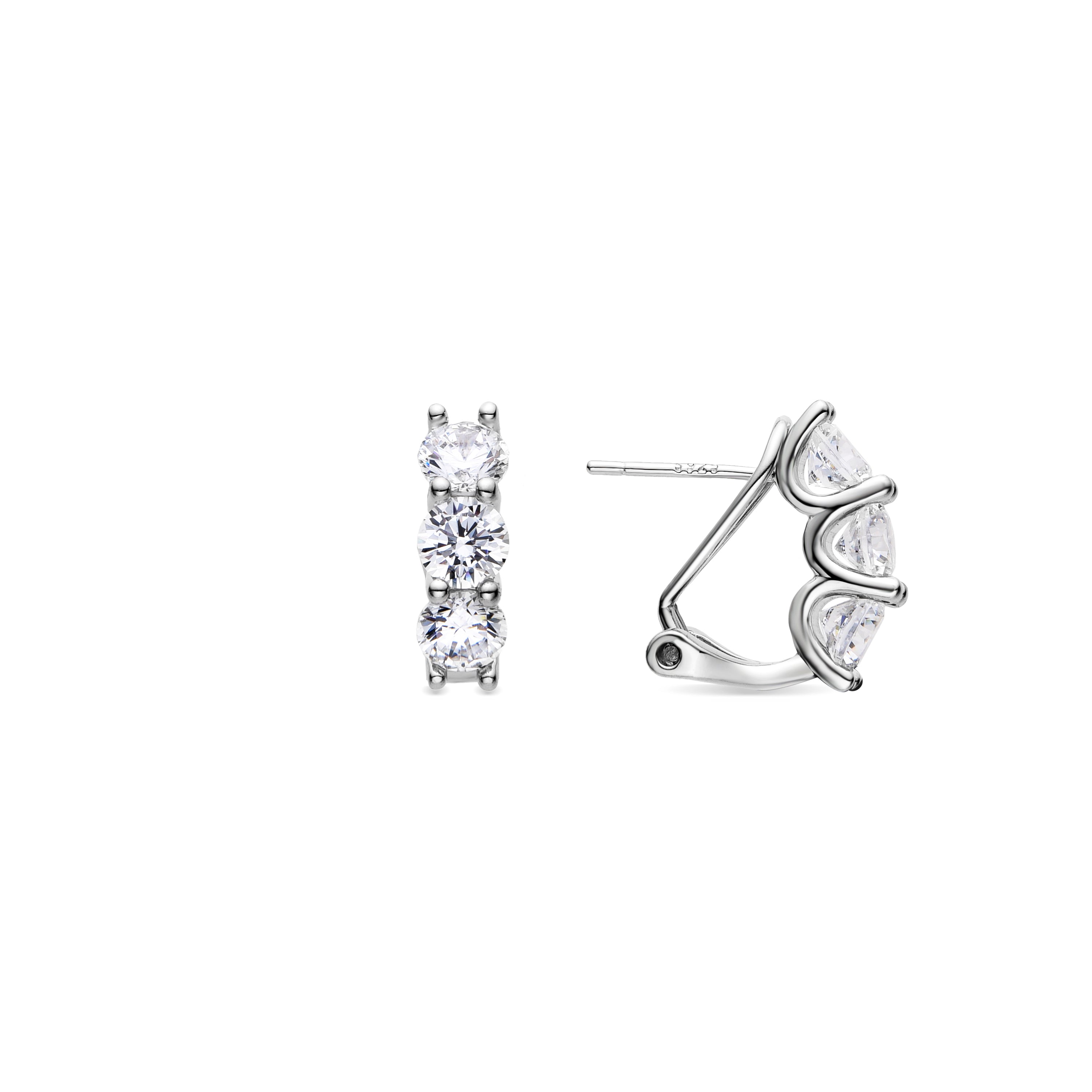 Pendientes de Plata de Ley 925 y Circonita Brillante acabados en rodio - Zira