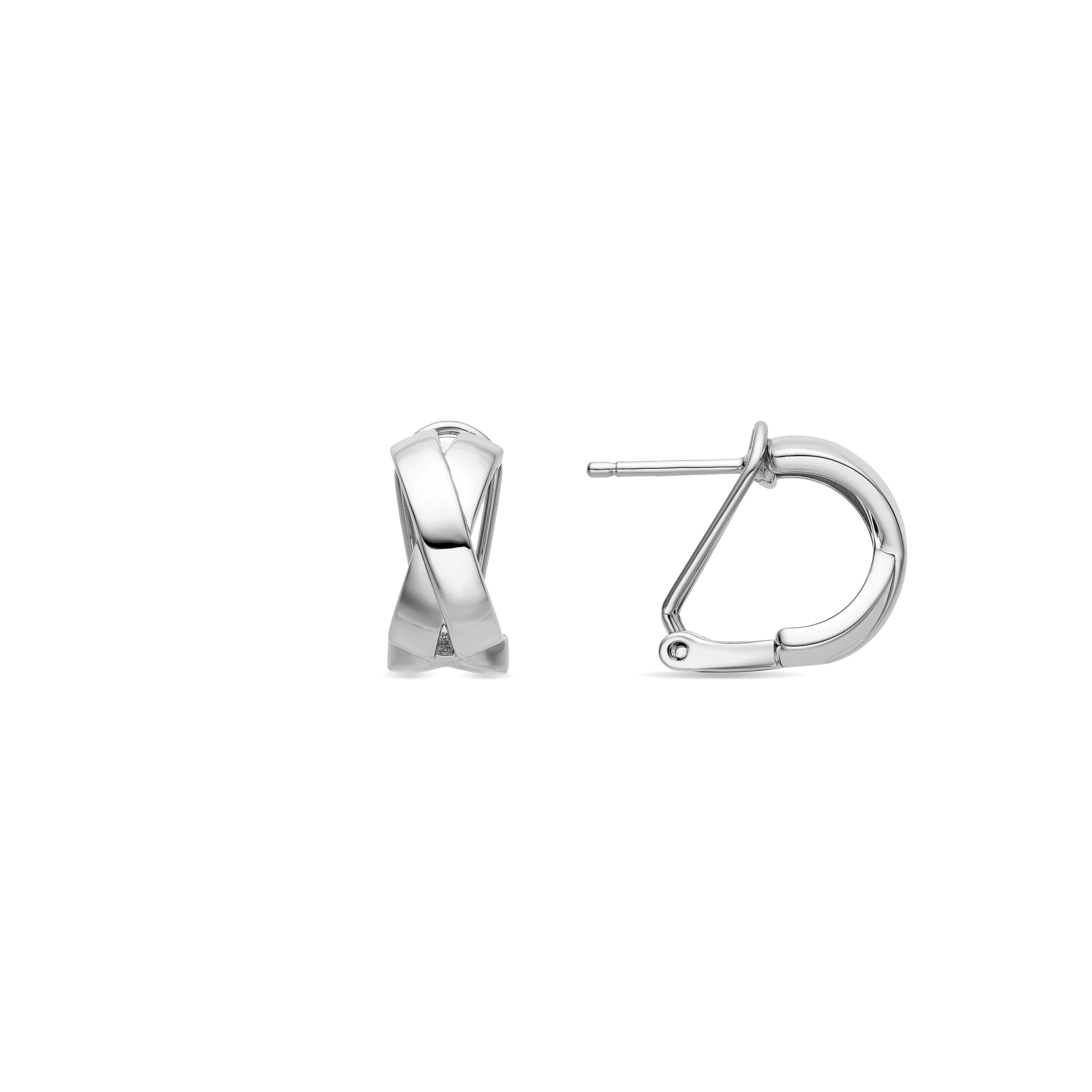 Pendientes de Plata de Ley 925 acabado Rodio -Reina