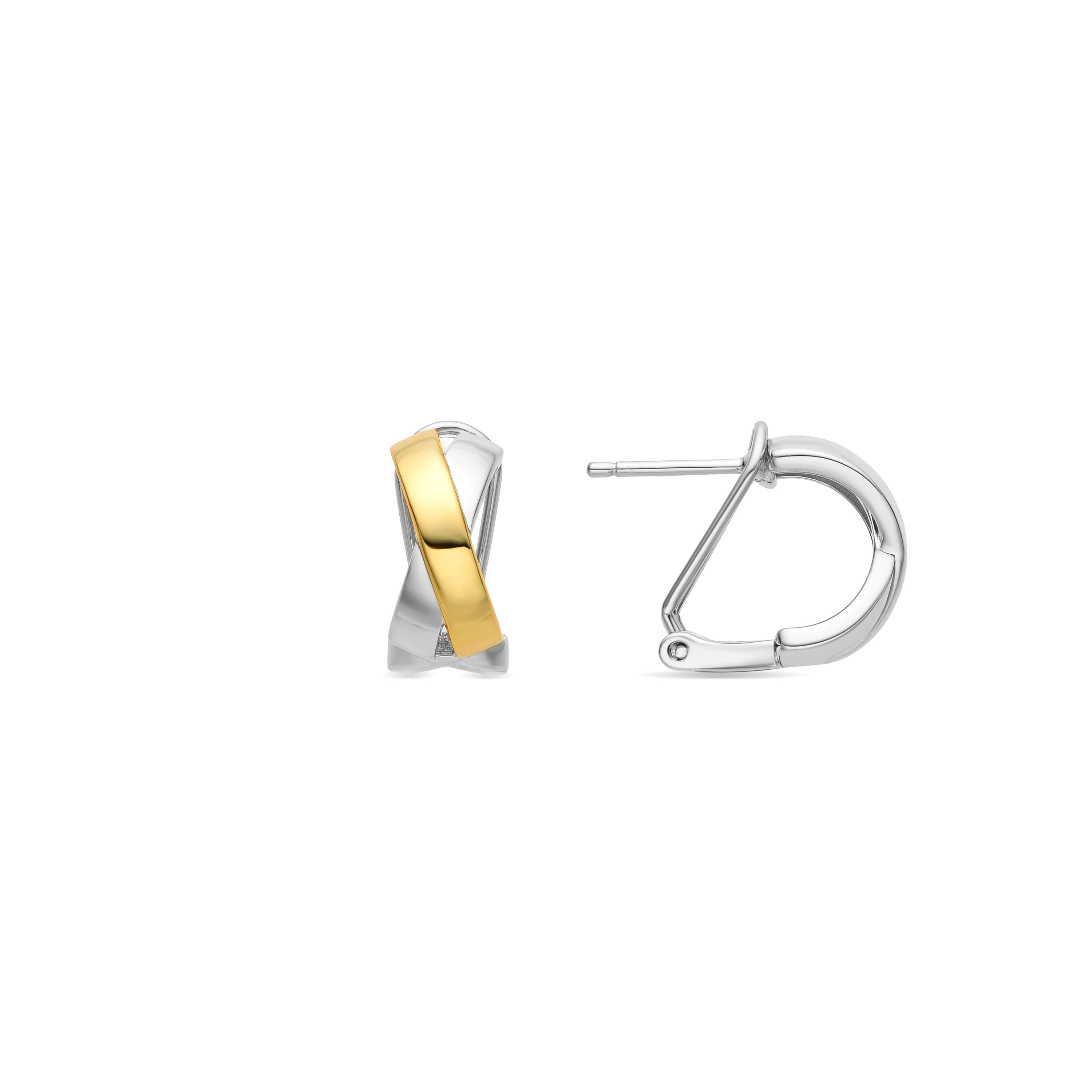 Pendientes de Plata de Ley 925 acabado oro 18K -Reina