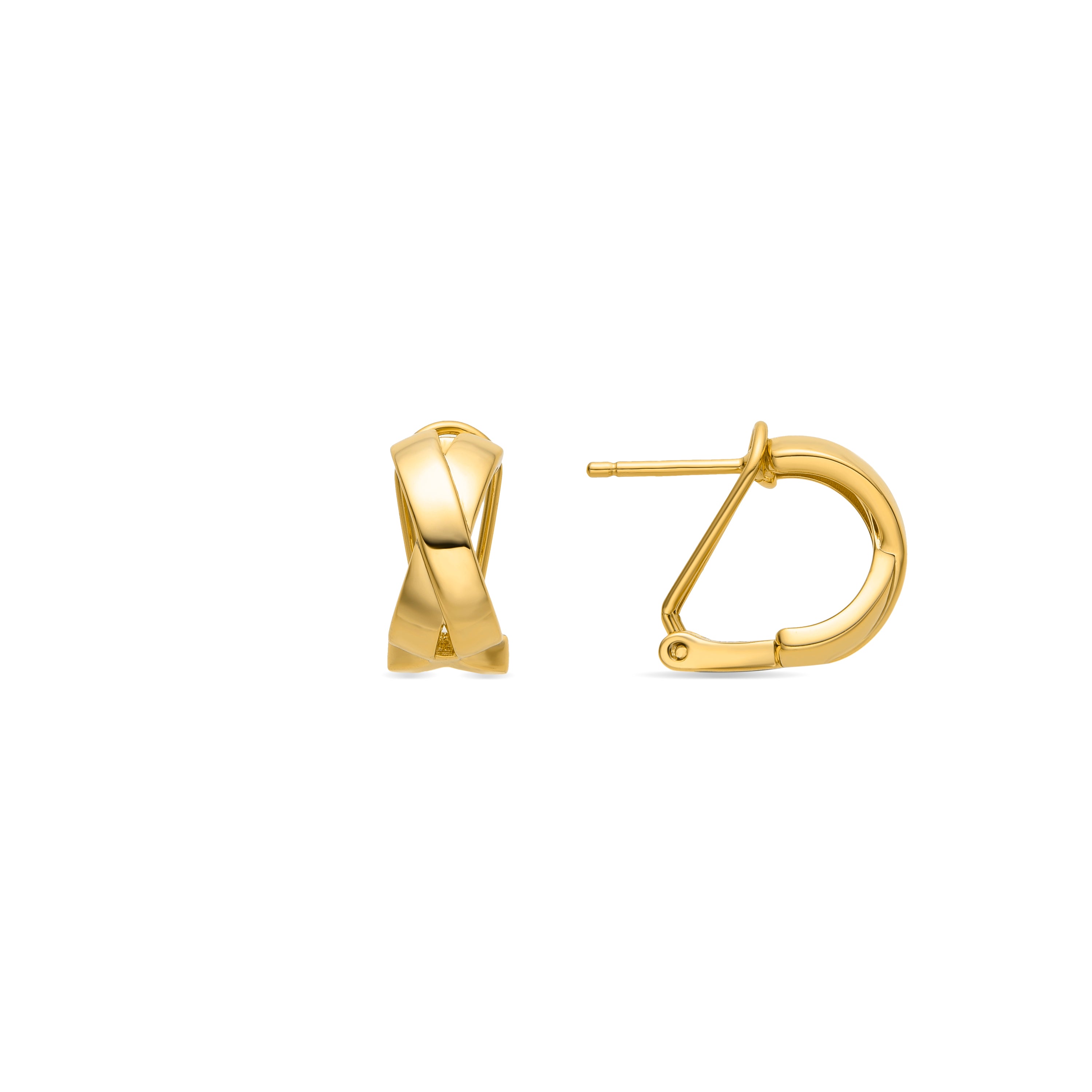 Pendientes de Plata de Ley 925 acabado oro 18K -Reina
