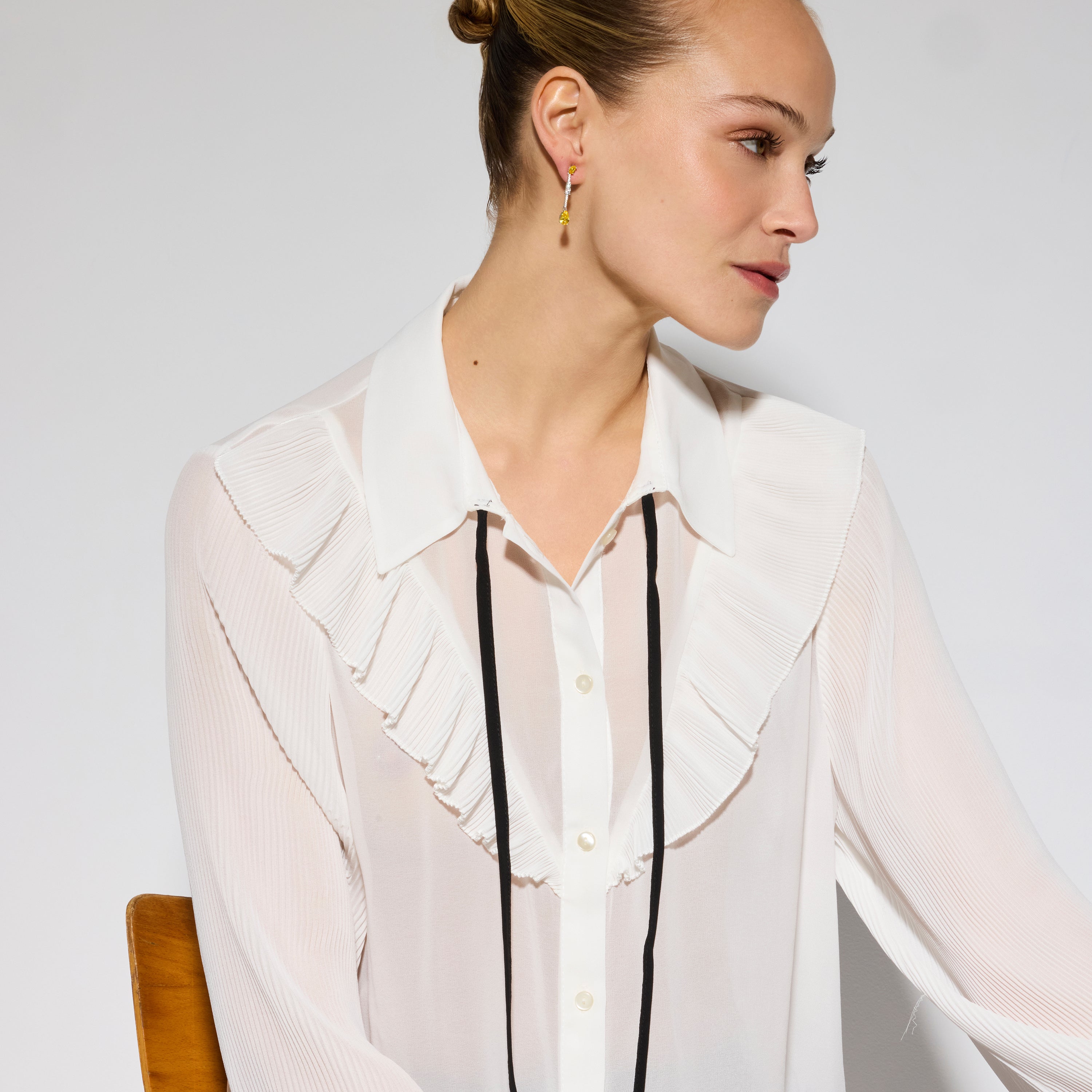 Pendientes de Plata de Ley 925 y Padparadscha acabado rodio - Murbi