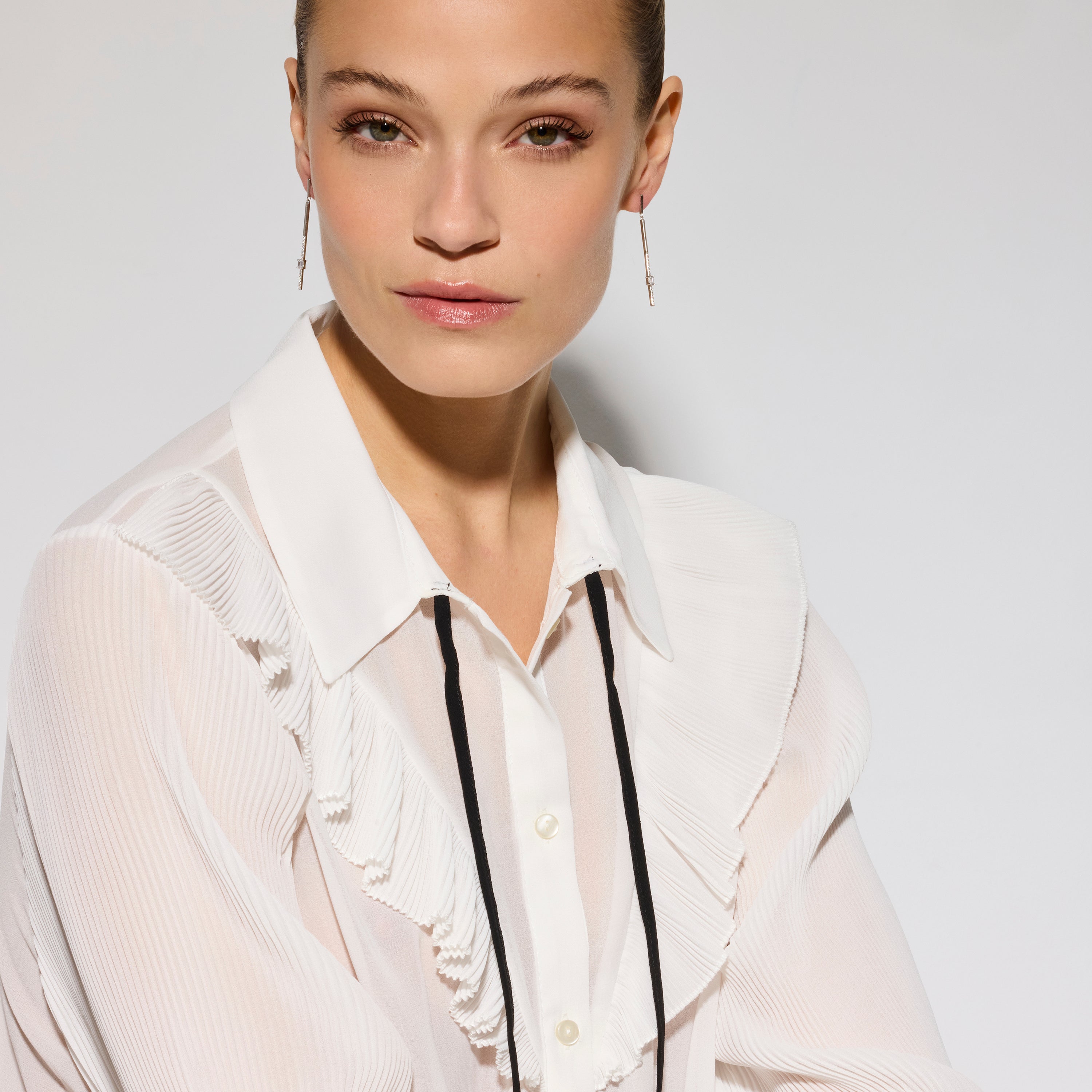 Pendientes de Plata de Ley 925 y Circonita Brillante acabado rodio - Yacko