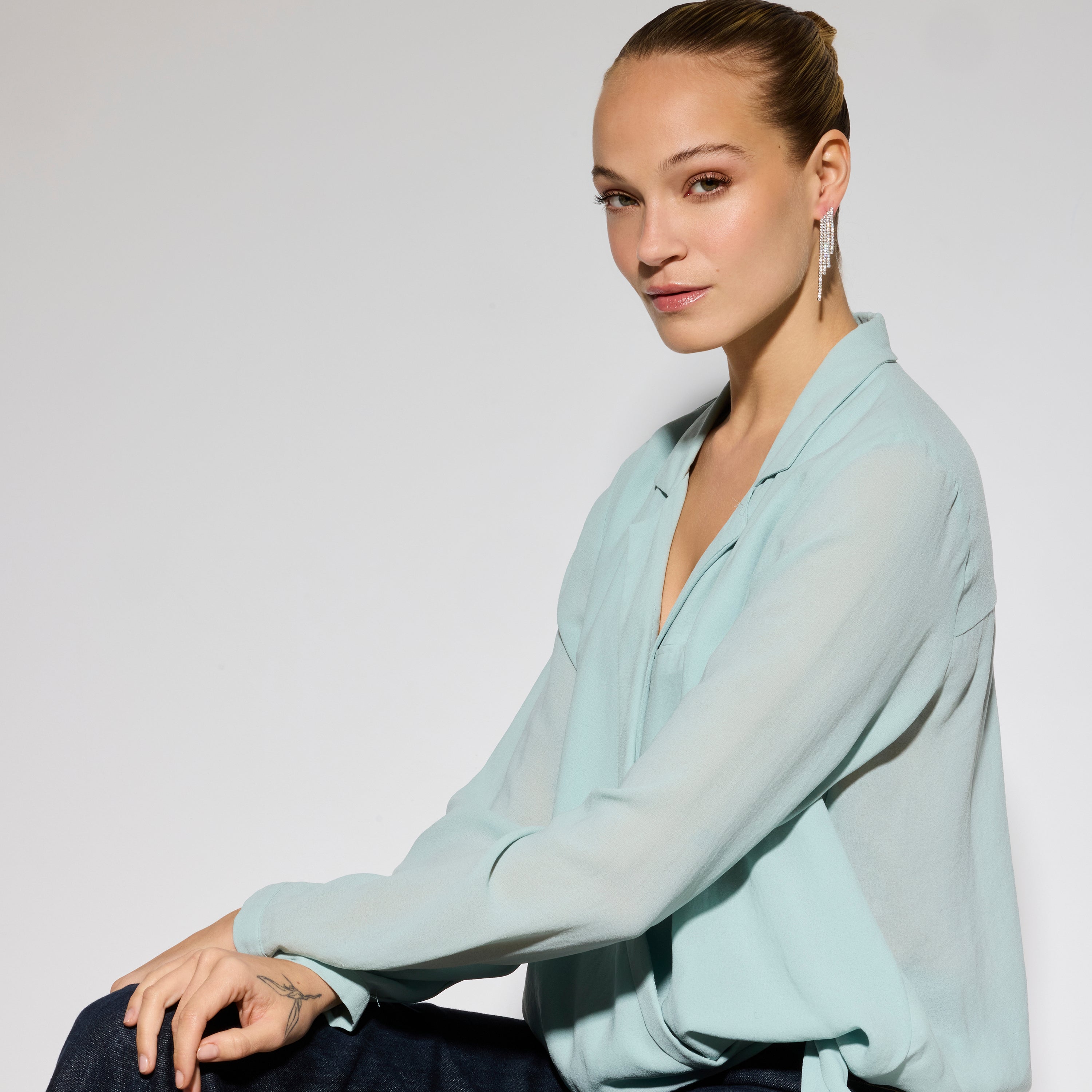 Pendientes de Plata de Ley 925 y Circonita Brillante acabado rodio - Disazar